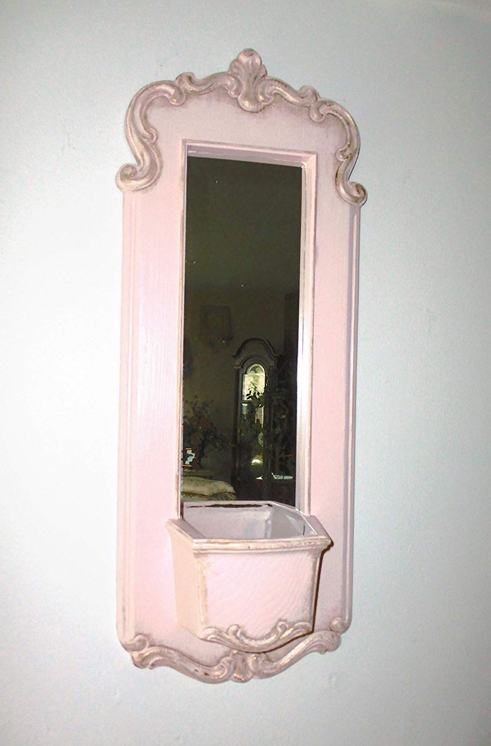 Amazon: Wall Mirror With Pocket, Upcycled Vintage, Distressed Within Newest Childrens Wall Mirrors (View 12 of 20)