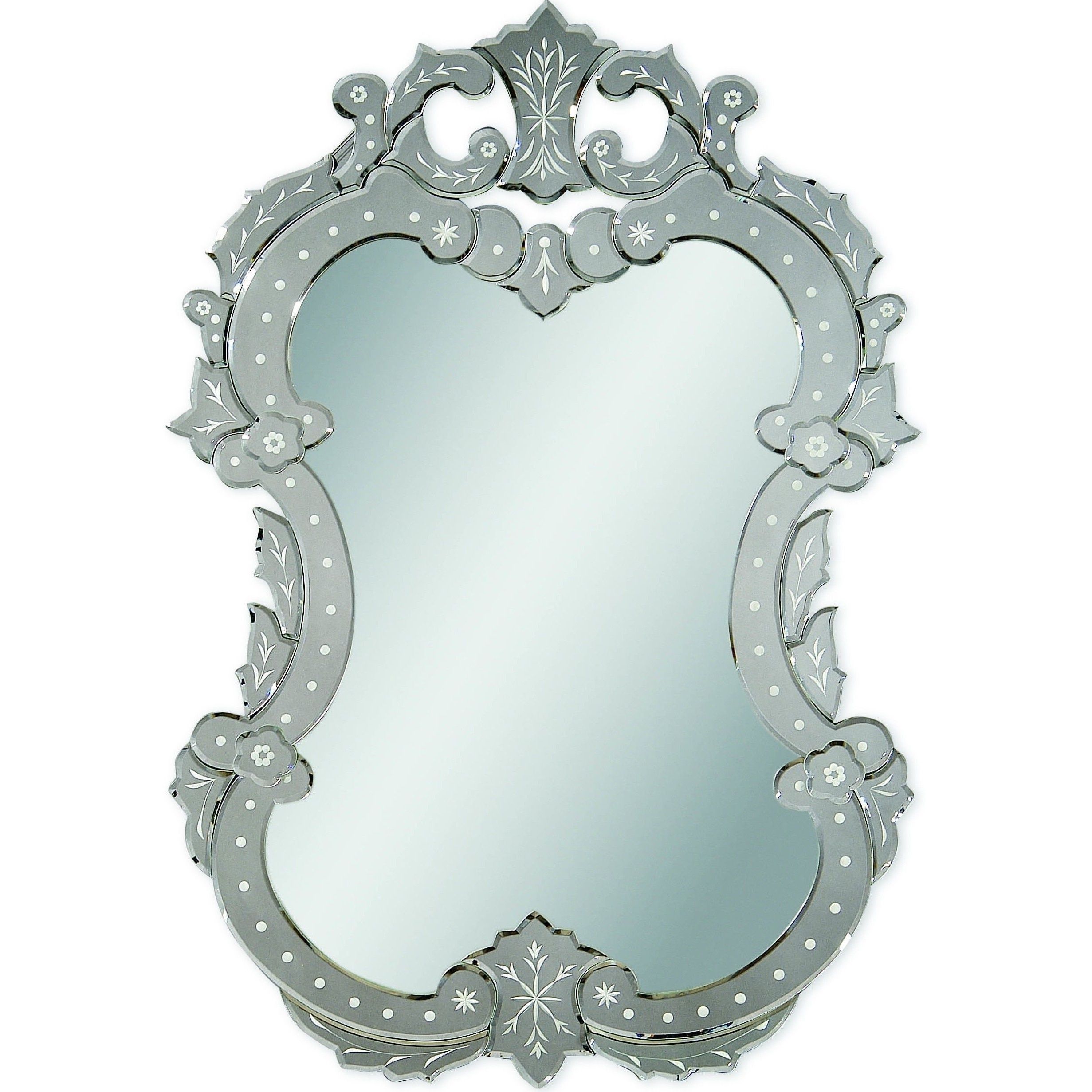 Bassett Wall Mirrors With Regard To Most Recently Released Bassett Mirror M3233 Venetian Ii Silver Wall Mirror (venetian Glass (View 18 of 20)