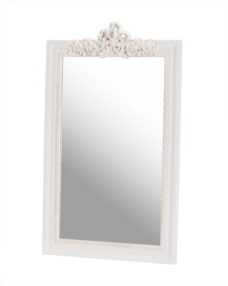 Best And Newest Shabby Chic Cream Wood Rose Wall Mirror Throughout Shabby Chic Wall Mirrors (View 19 of 20)