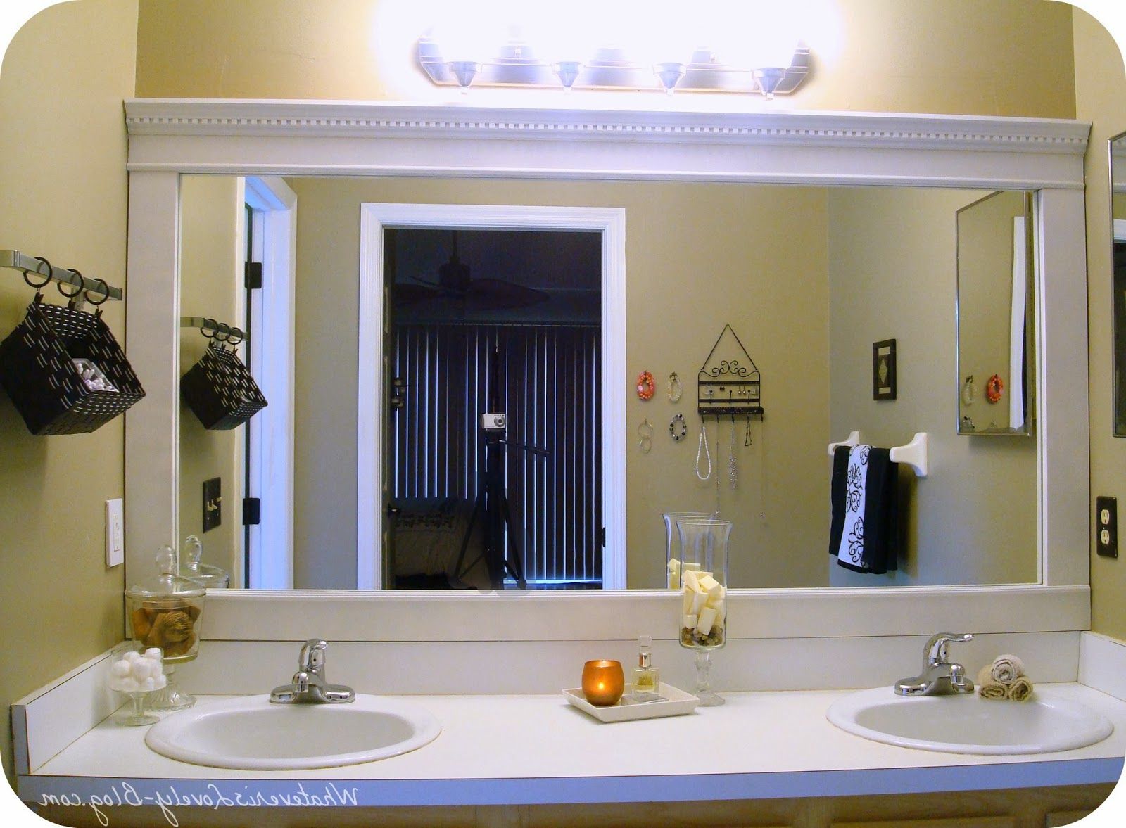 Best Bathroom Mirror Frame Ideas Large Frameless Framing An Existing In Recent Framing Bathroom Wall Mirrors (View 3 of 20)