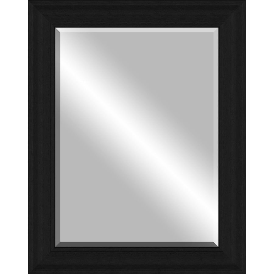 Black Rectangle Wall Mirrors Throughout Fashionable Black Rectangle Framed Wall Mirror At Lowes (View 3 of 20)