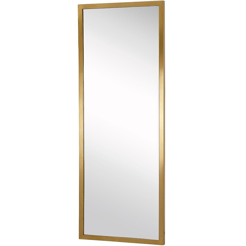 Brushed Gold Metal Rectangle With Mirrored Glass (View 17 of 20)