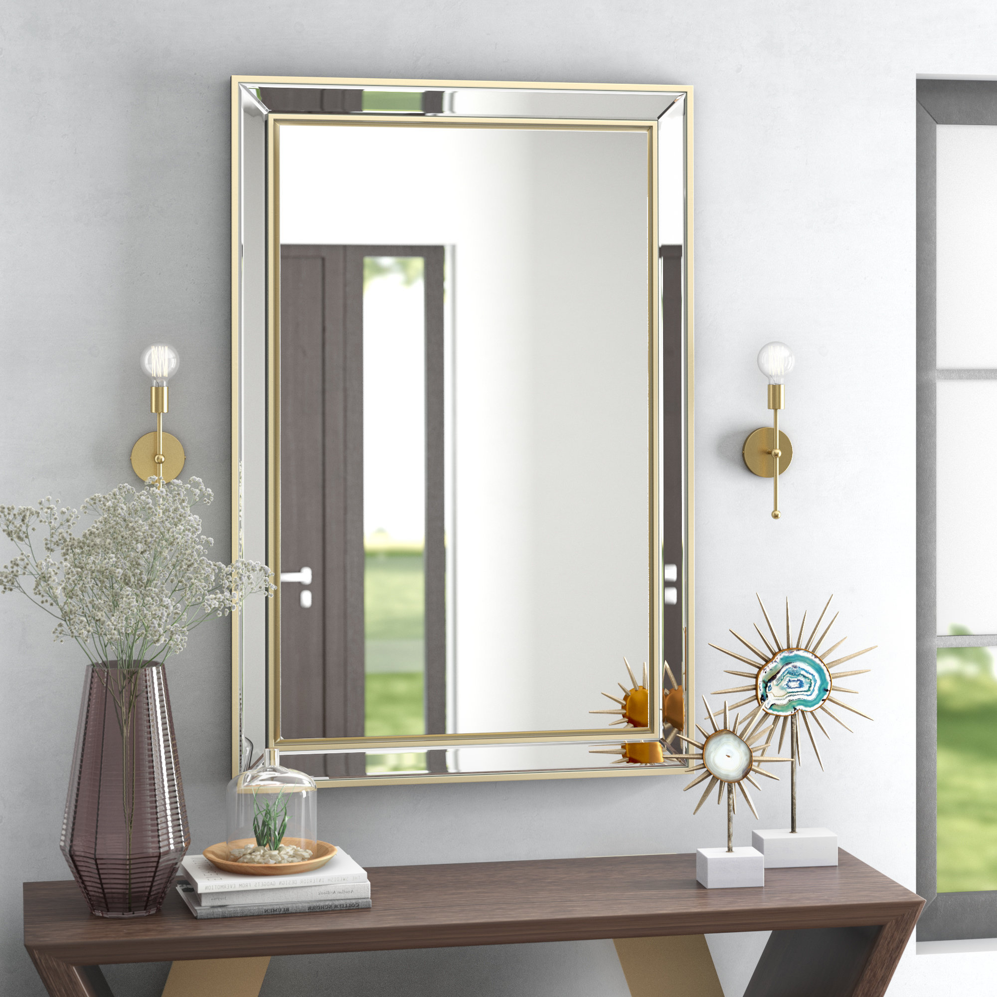 Chul Rectangle Glass Wall Mirror Within Favorite Glass Wall Mirrors (View 10 of 20)