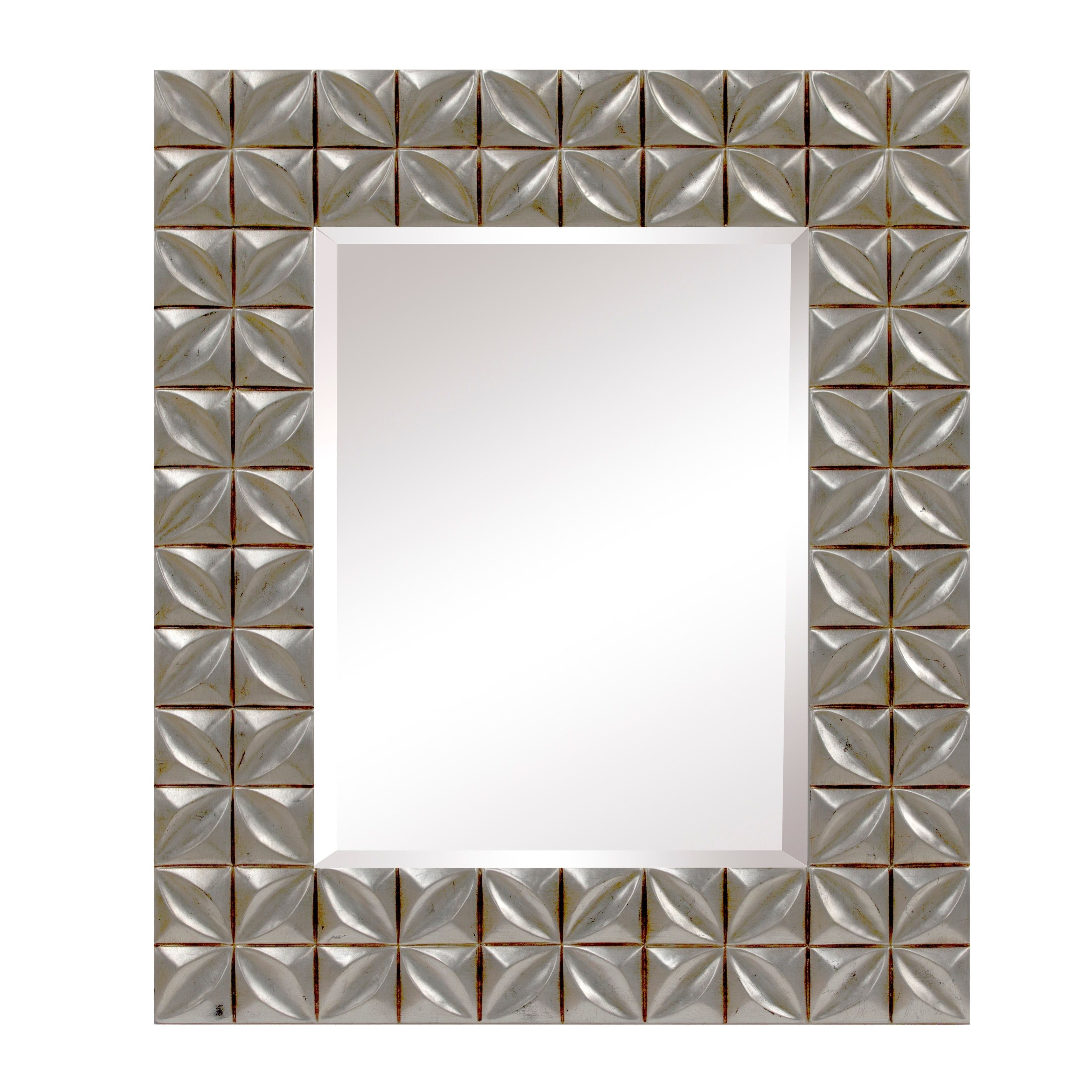 Crystal Wall Mirror – Champagne Silver – 35 5/8"x 42 1/2"x 1 1/2" In Well Known Large Decorative Wall Mirrors (View 20 of 20)