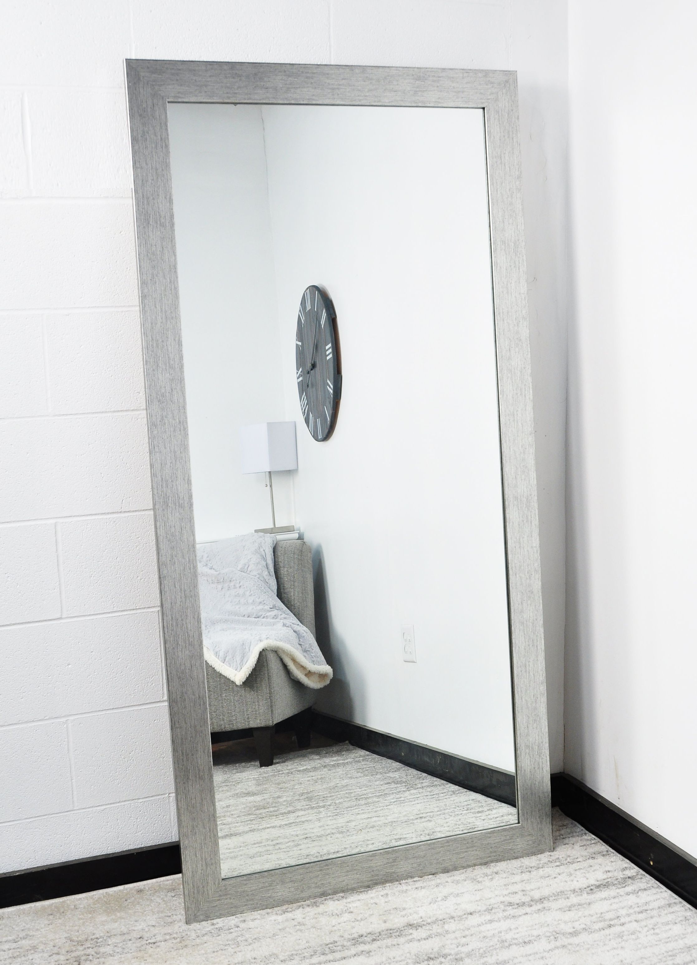 Current Giannone Grain Full Modern & Contemporary Length Mirror Regarding Dalessio Wide Tall Full Length Mirrors (View 11 of 20)