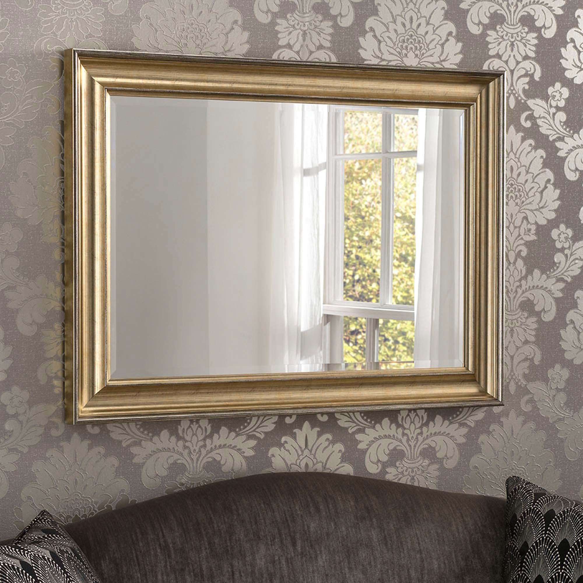 Decorative Rectangular Wall Mirrors Throughout Current Decorative Champagne Rectangular Wall Mirror (View 13 of 20)