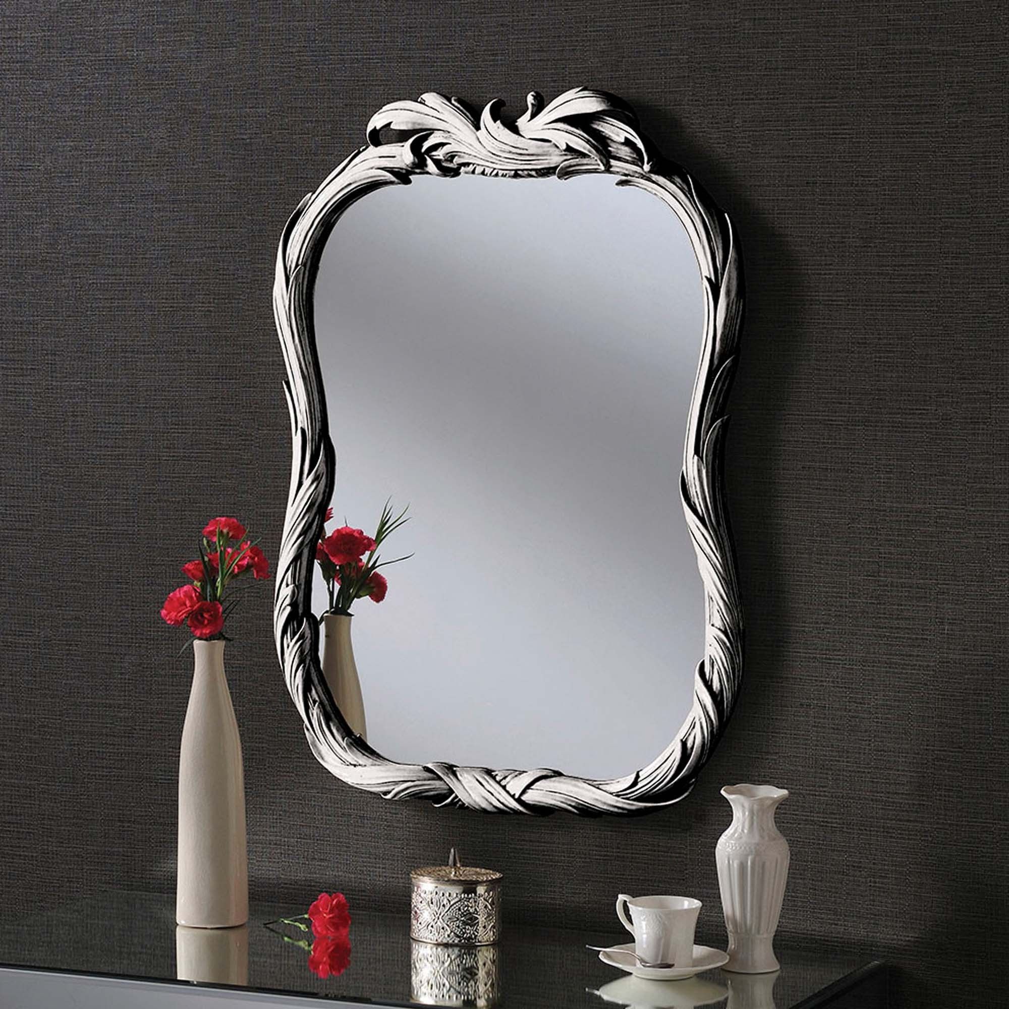 Decorative Silver Ornate Oval Wall Mirror Regarding Famous Silver Oval Wall Mirrors (View 16 of 20)