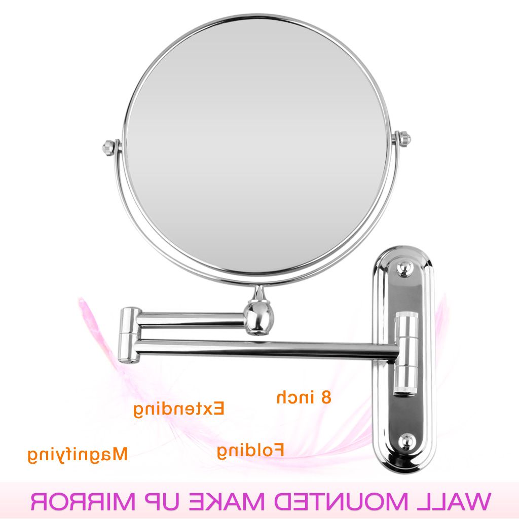 Details About 8" 10x Double Sided Magnification Mirror Chrome Wall Mounted  Bathroom Mirror Us Inside Most Current Magnifying Wall Mirrors For Bathroom (View 9 of 20)