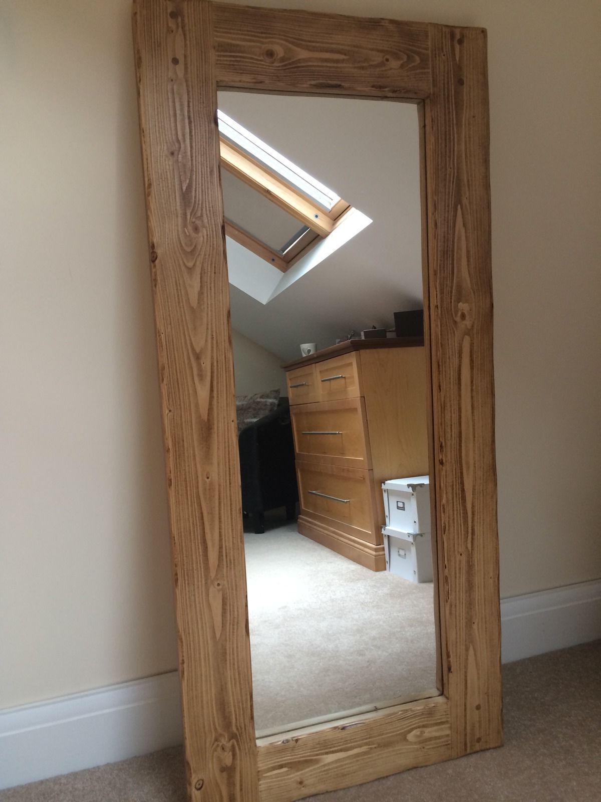 Details About *beautiful Quality Handmade Chunky Rustic Full Length Regarding Recent Handcrafted Farmhouse Full Length Mirrors (View 20 of 20)
