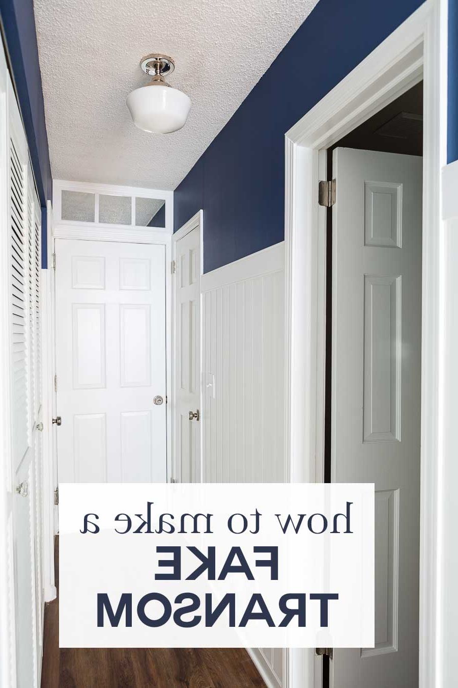 Famous Faux Window Wood Wall Mirrors Regarding How To Make A Fake Transom Above A Door (View 18 of 20)