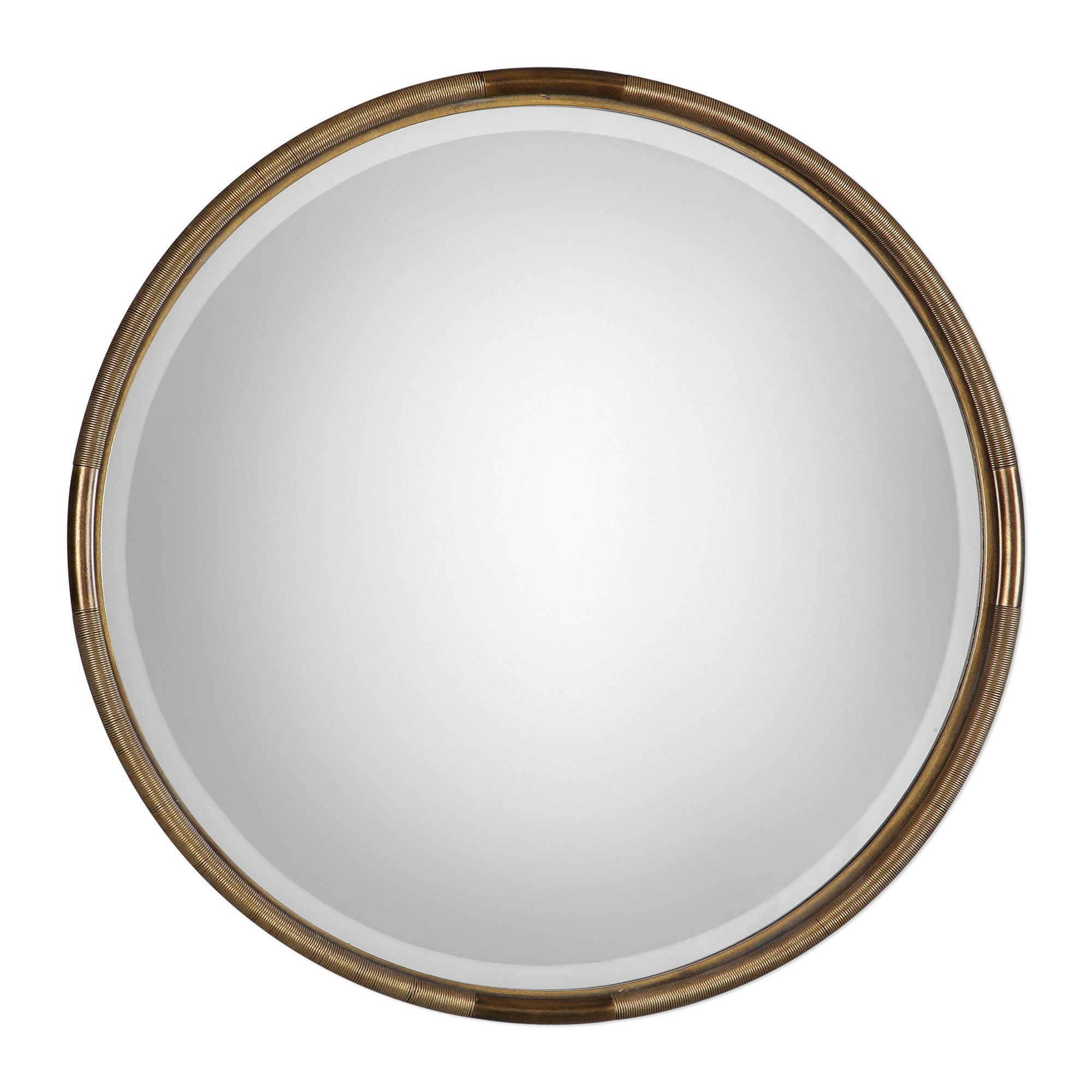Famous Modern & Contemporary Beveled Accent Mirrors Pertaining To Details About Rosdorf Park Iron Coil Modern & Contemporary Beveled Accent  Mirror (View 8 of 20)