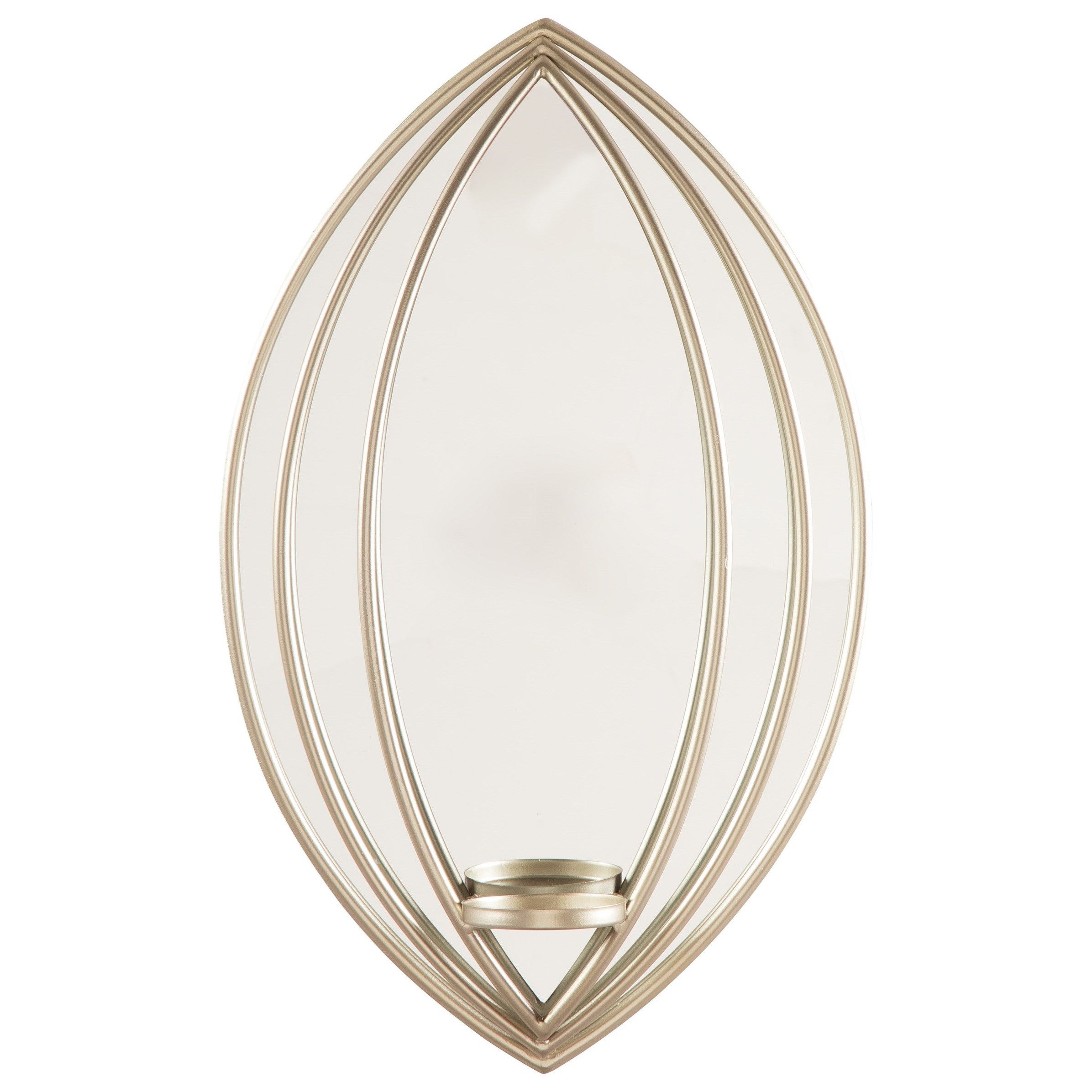 Famous Ogier Accent Mirrors Intended For Accent Mirrors Donnica Silver Finish Wall Sconce/mirrorsignature Design Ashley At Lindy's Furniture Company (View 16 of 20)