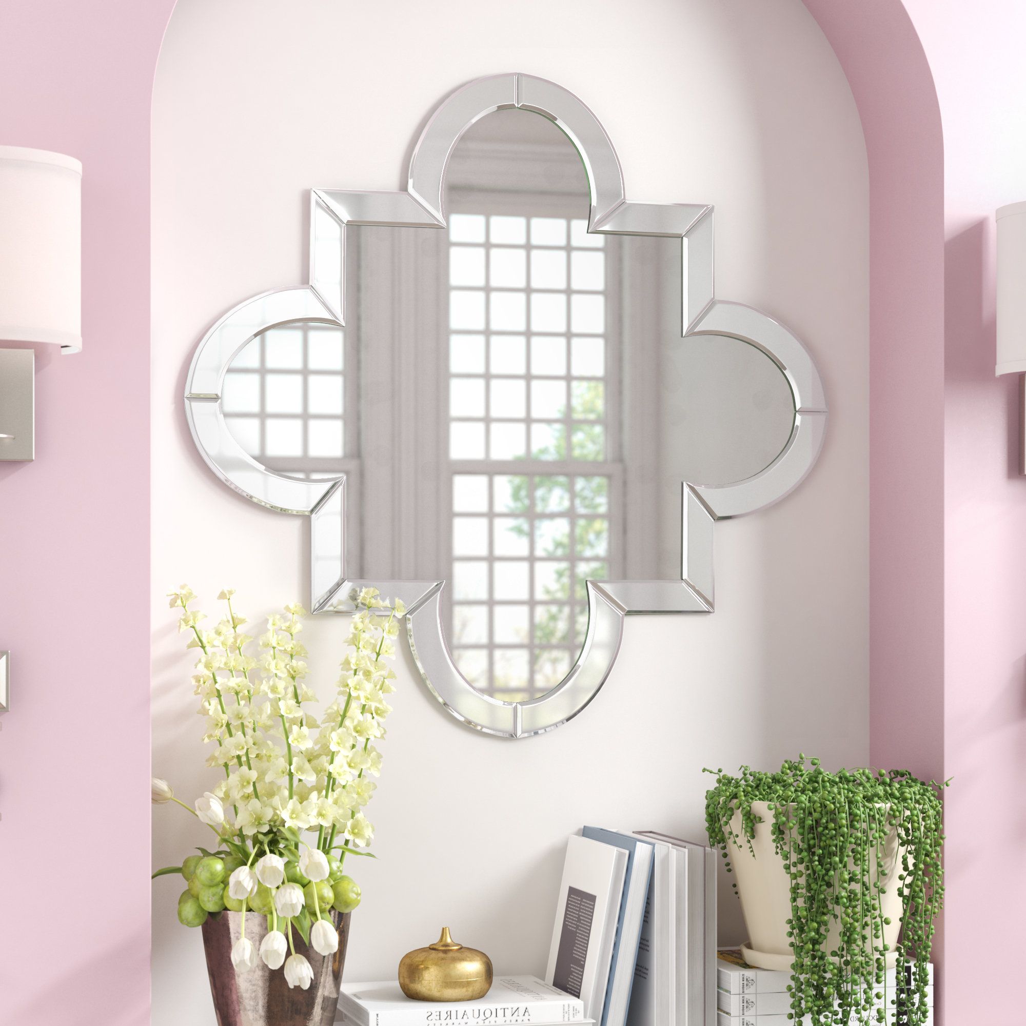 Fashionable Beveled Quatrefoil Wall Mirror Pertaining To Quatrefoil Wall Mirrors (View 7 of 20)