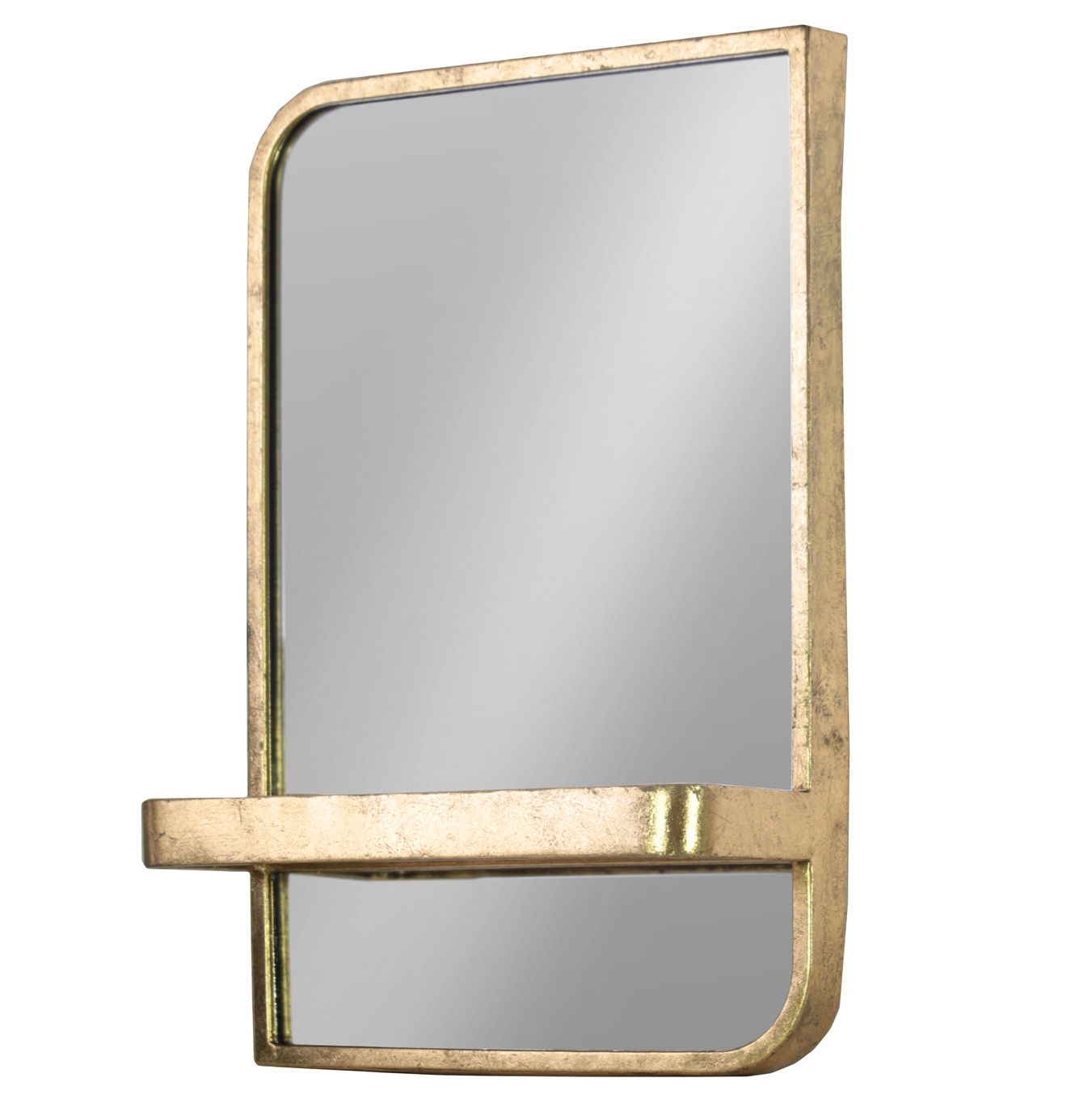Fausto Rectangle Metal Wall Mirror With Shelf Intended For Best And Newest Tellier Accent Wall Mirrors (View 20 of 20)