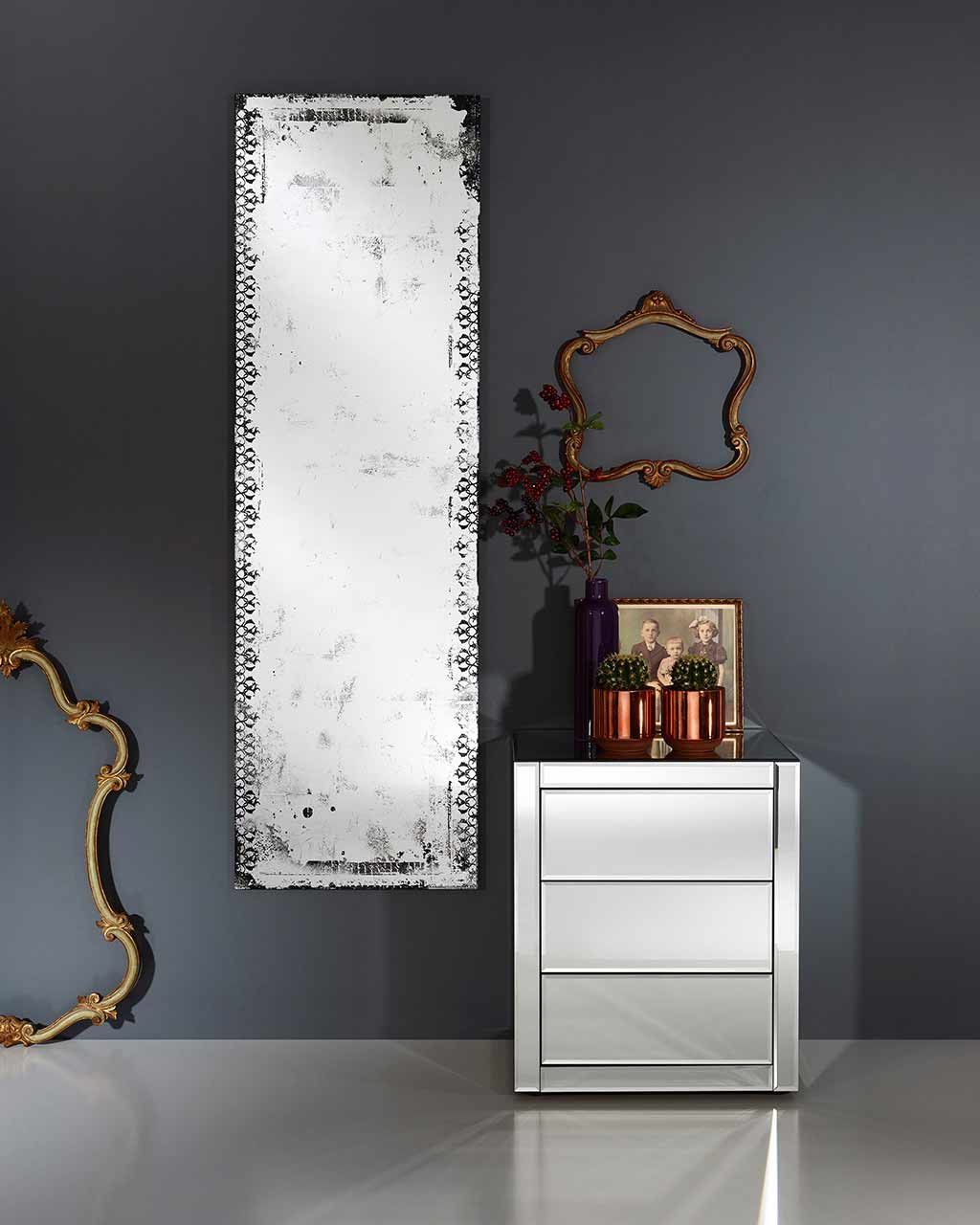 Favorite Mirrordeco — Large Full Length Wall Mirror – Distressed Glass Finish Throughout Large Full Length Wall Mirrors (View 8 of 20)