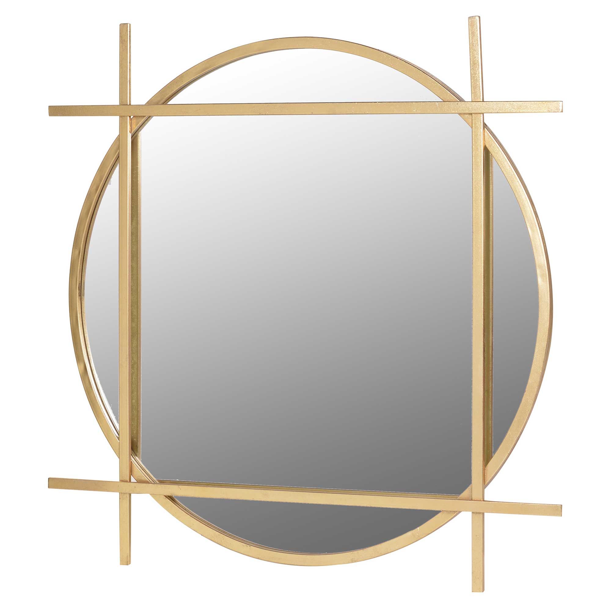 Favorite Square Wall Mirrors Inside Circle Square Wall Mirror, Gold (View 16 of 20)