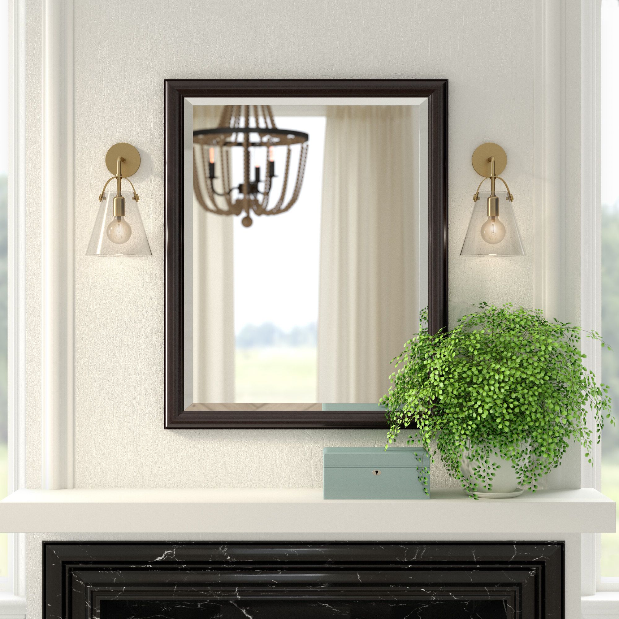 Framed Beveled Wall Mirror Pertaining To Well Liked Rectangle Pewter Beveled Wall Mirrors (View 19 of 20)