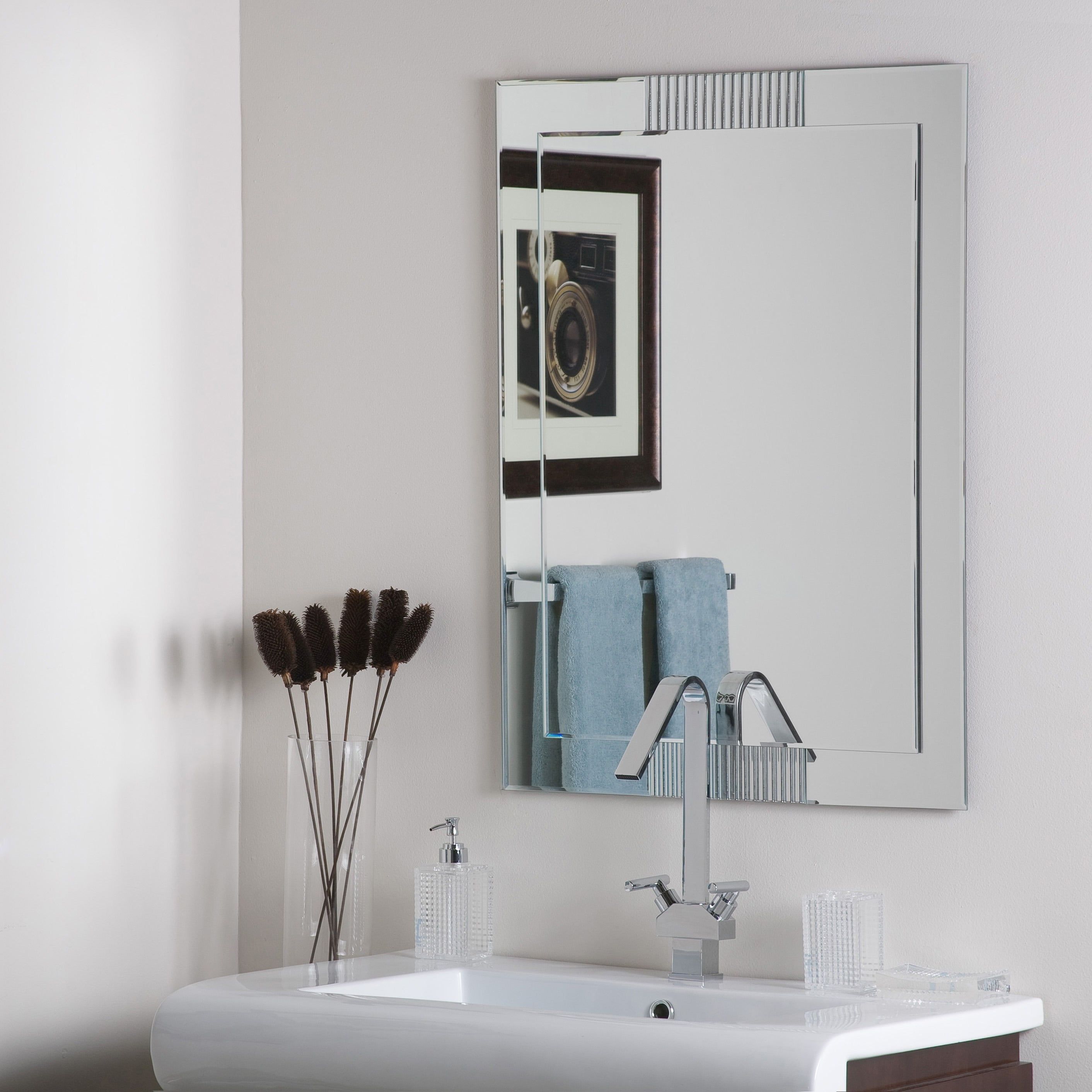 Frameless Wall Mirrors Regarding Most Up To Date Francisca Large Frameless Wall Mirror – Silver – A/n (View 2 of 20)