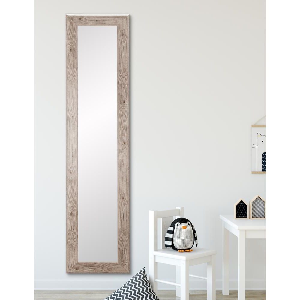 Full Length White Wall Mirrors Intended For Newest Farmhouse White Slim Full Length Mirror (View 14 of 20)