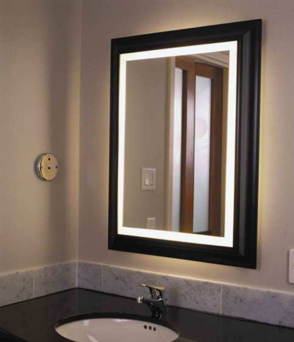 Furniture , The Designs Of Bathroom Medicine Cabinets : Lighted For Famous Large Lighted Bathroom Wall Mirrors (View 1 of 20)