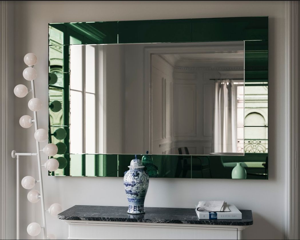 Green Wall Mirrors Intended For Most Recently Released Green Glass Mirrors – Editor Approved – Our 6 Favorite Green (View 1 of 20)