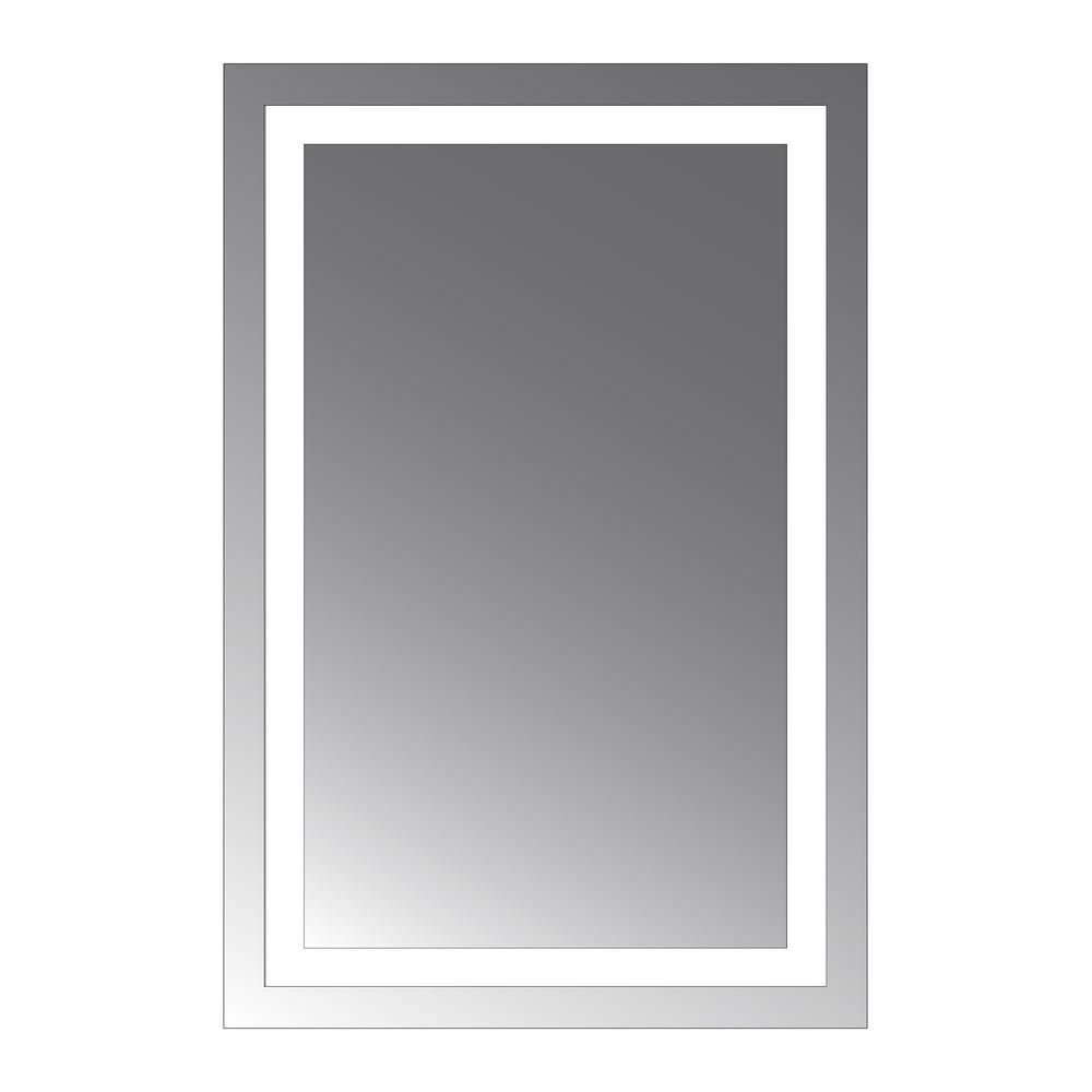 Illuminated Wall Mirrors Regarding Trendy Civis Usa Malisa 36 In. L X 24 In. W Led Lighted Wall Mirror With 1.5 In (View 4 of 20)