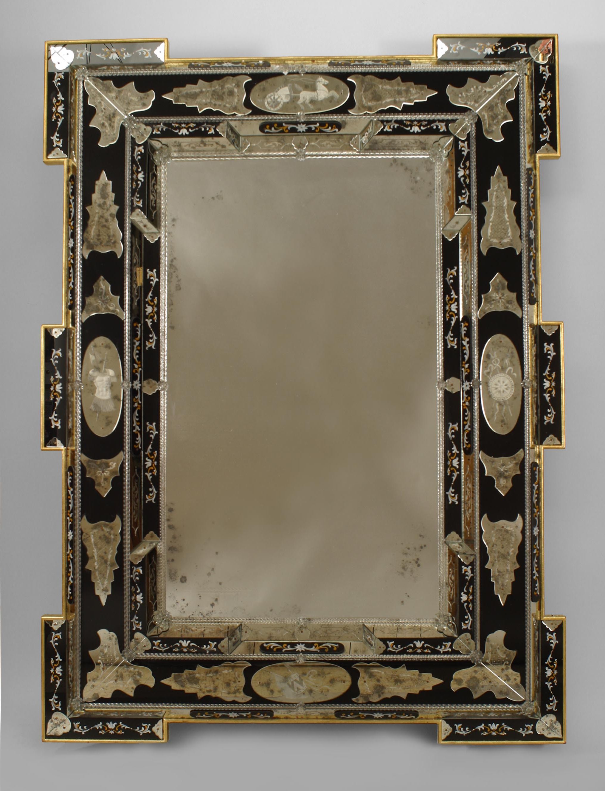 Italian Venetian Etched Wall Mirrors  (View 2 of 20)