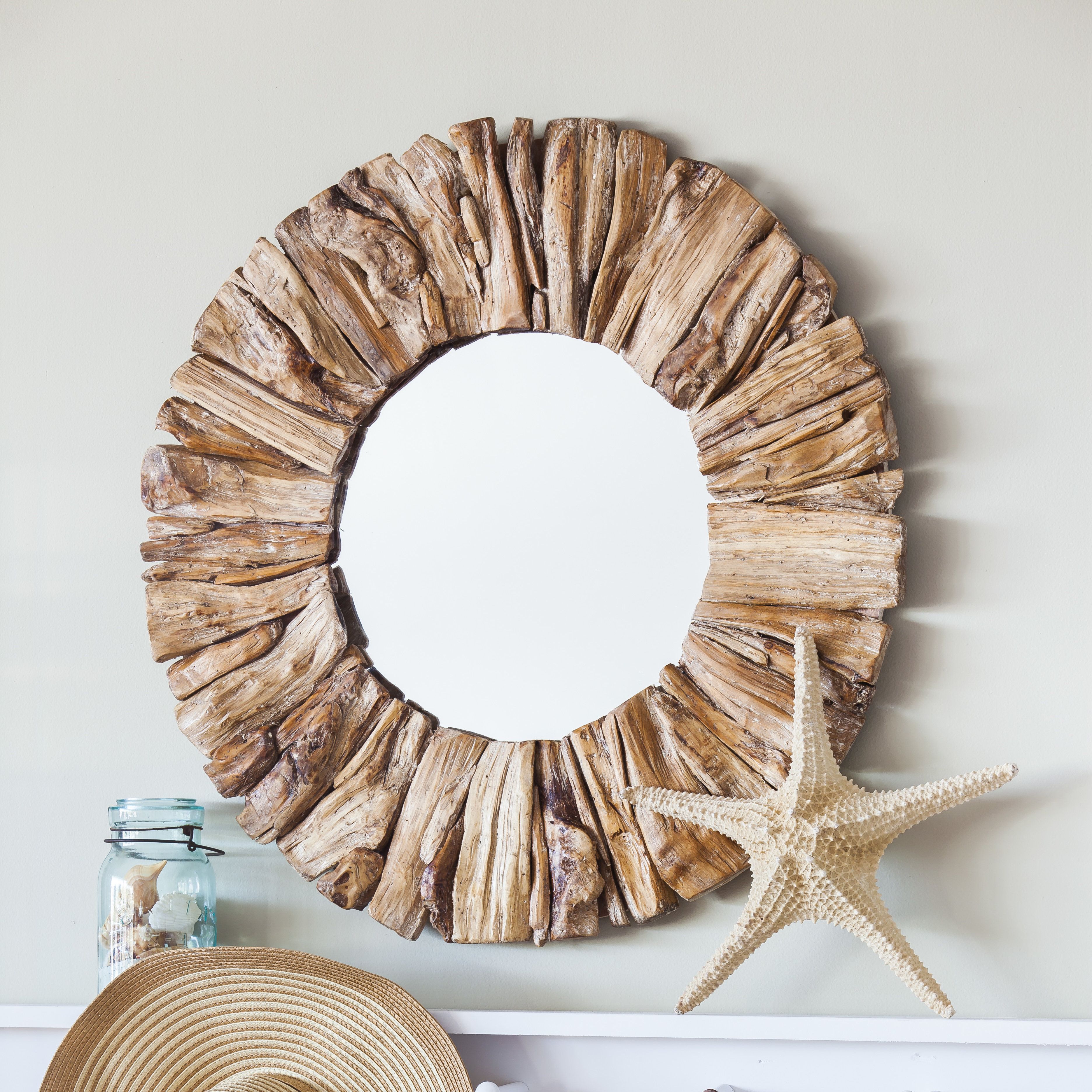 Karn Vertical Round Resin Wall Mirrors With Regard To Latest Anshul Drift Wood Accent Mirror (View 5 of 20)