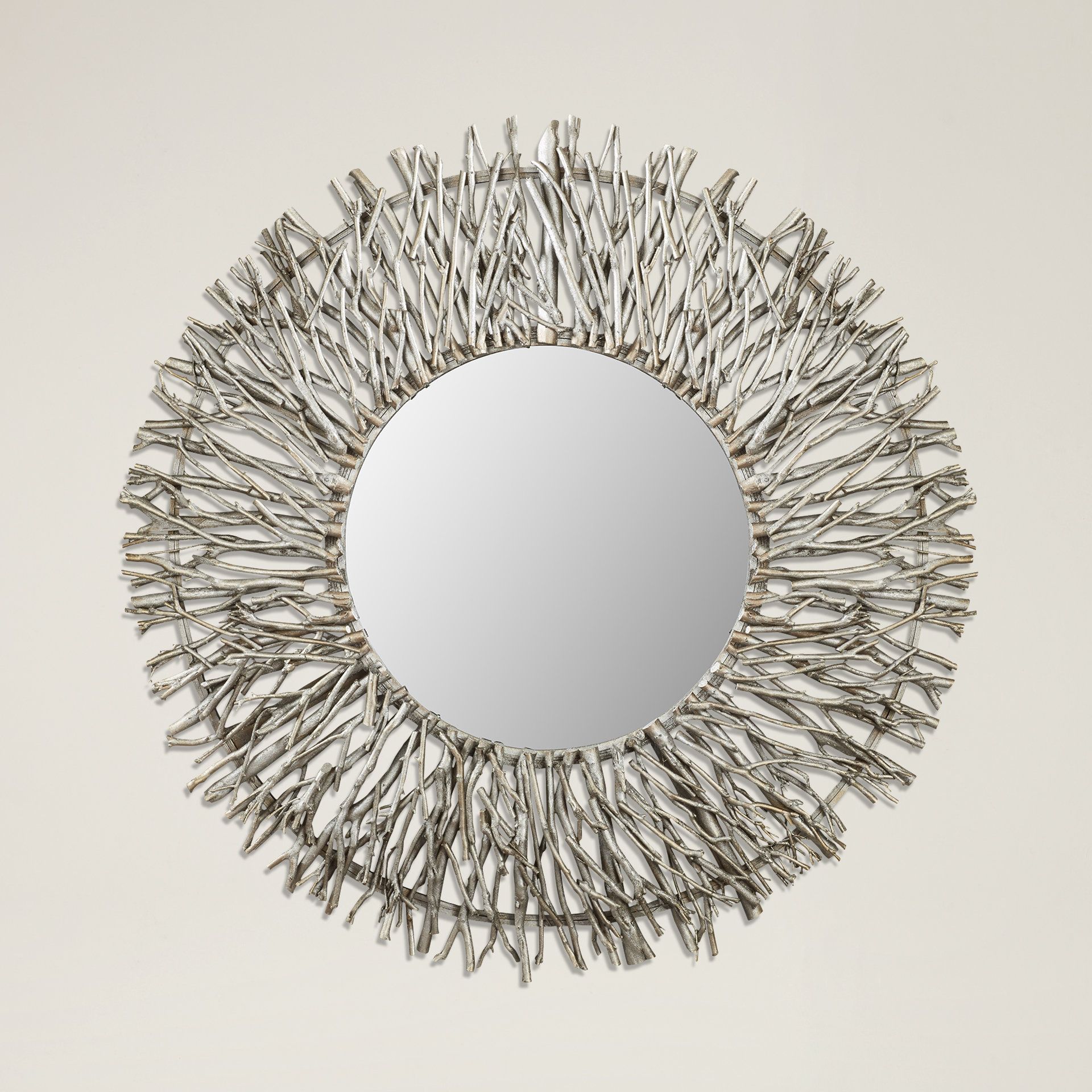 Karn Vertical Round Resin Wall Mirrors With Regard To Newest Cromartie Tree Branch Wall Mirror (View 7 of 20)