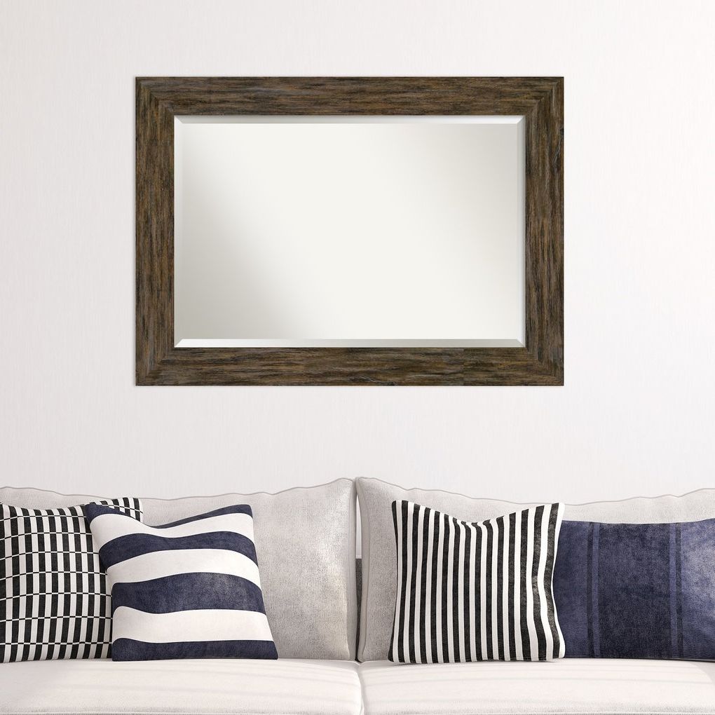 Kist Farmhouse Wall Mirrors With Latest Keyla Beveled Brown Decorative Wall Mirror (View 8 of 20)