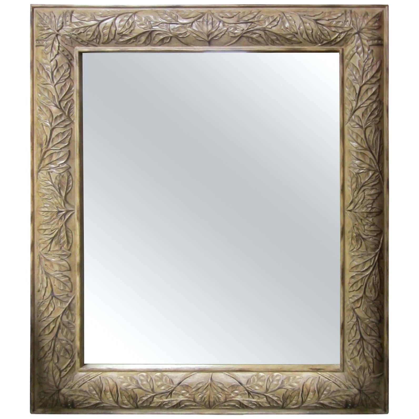 Large Wall Mirror With Frame Of Floor A Carved Wood For Sale At With Recent Large Wall Mirrors With Frame (View 10 of 20)