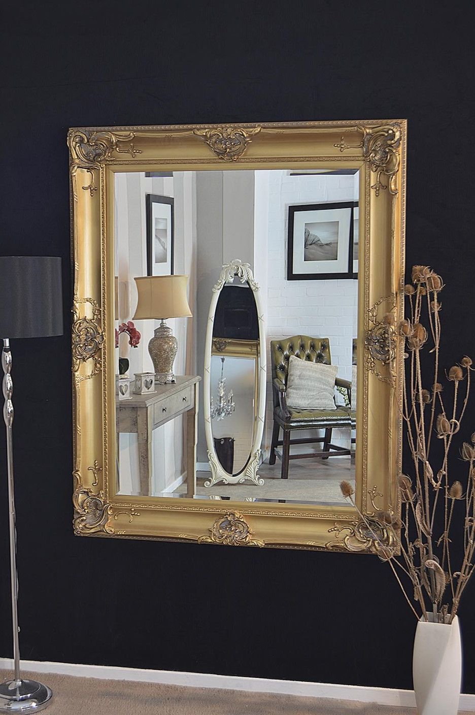 Large Wall Mirrors With Frame With Regard To Fashionable Mirrors Amazing Large Gold Wall Mirror Antique Framed Floor Round (View 7 of 20)