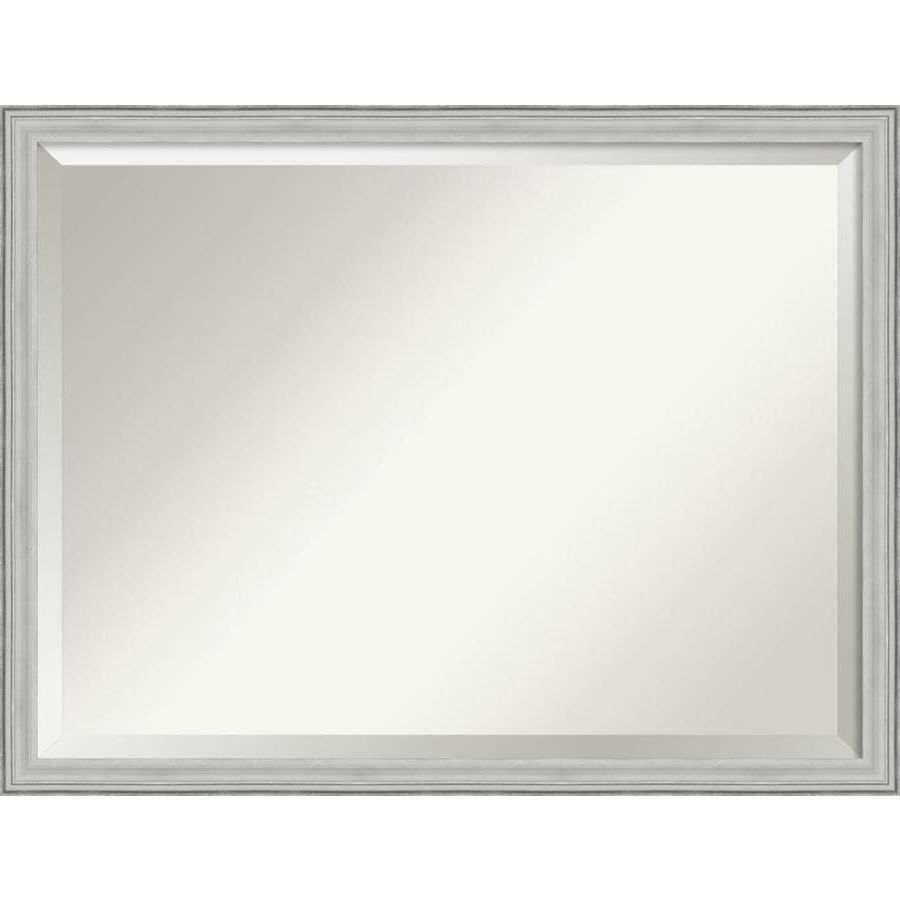 Latest Amanti Art Bel Volto Silver Pewter 43 In Warm Silver Pewter Pertaining To Rectangle Pewter Beveled Wall Mirrors (View 10 of 20)