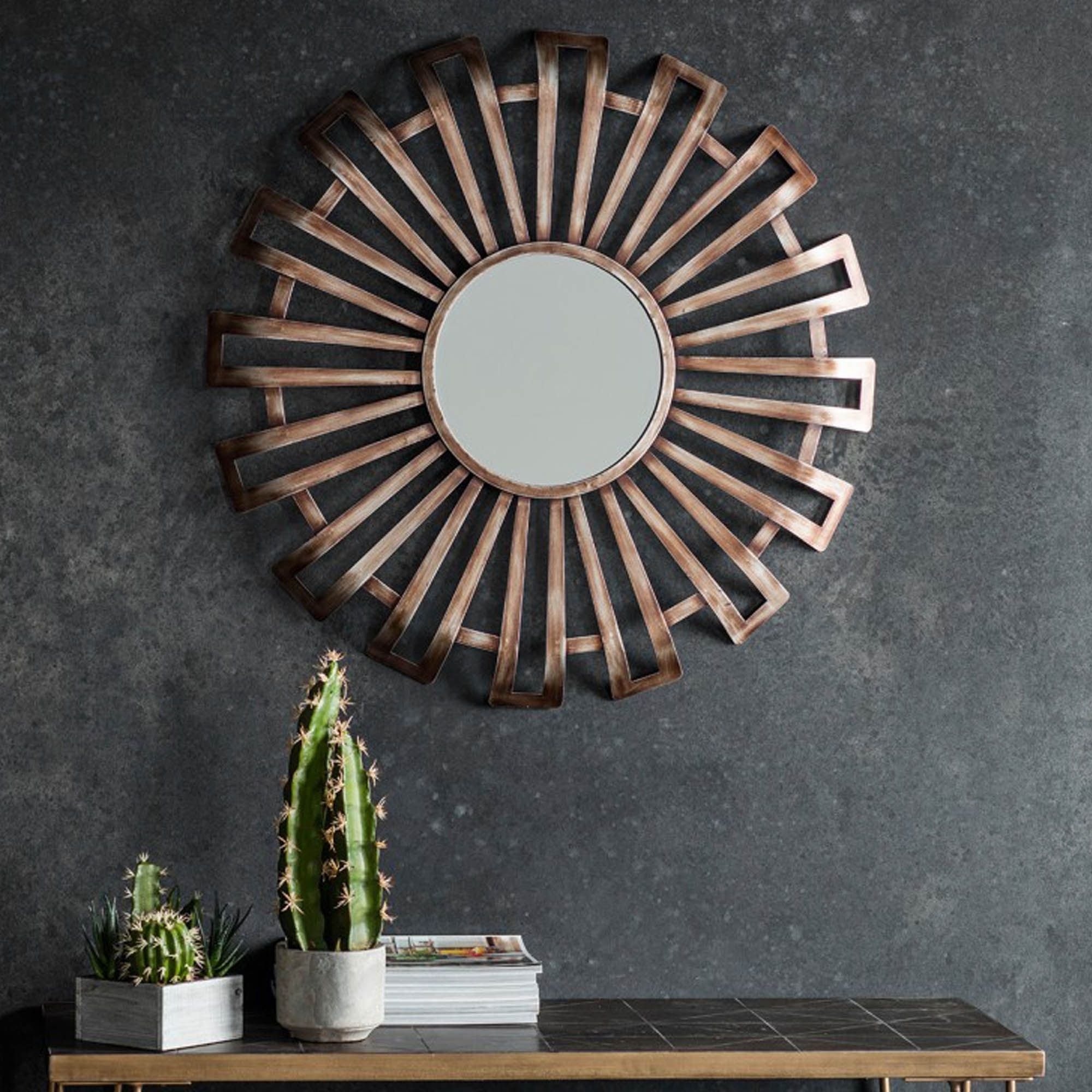 Latest Circular Wall Mirrors Pertaining To Nixon Round Wall Mirror (View 9 of 20)