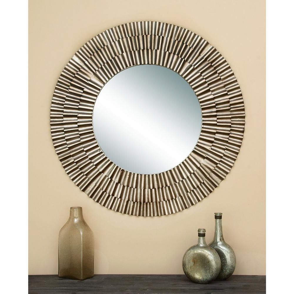 Latest Perillo Burst Wood Accent Mirrors For Contemporary 41 In (View 20 of 20)
