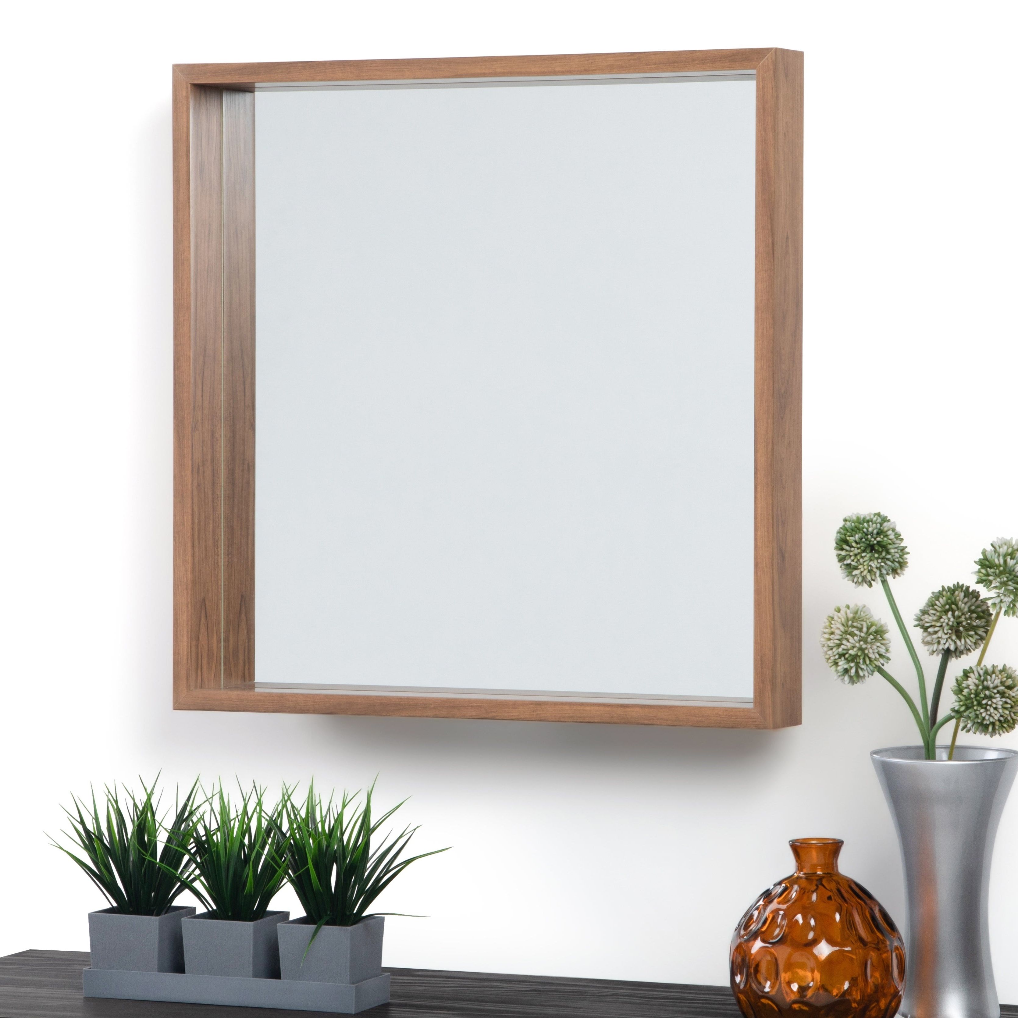 Lidya Frameless Beveled Wall Mirrors Inside Current Buy Glass, Square Mirrors Online At Overstock (View 18 of 20)