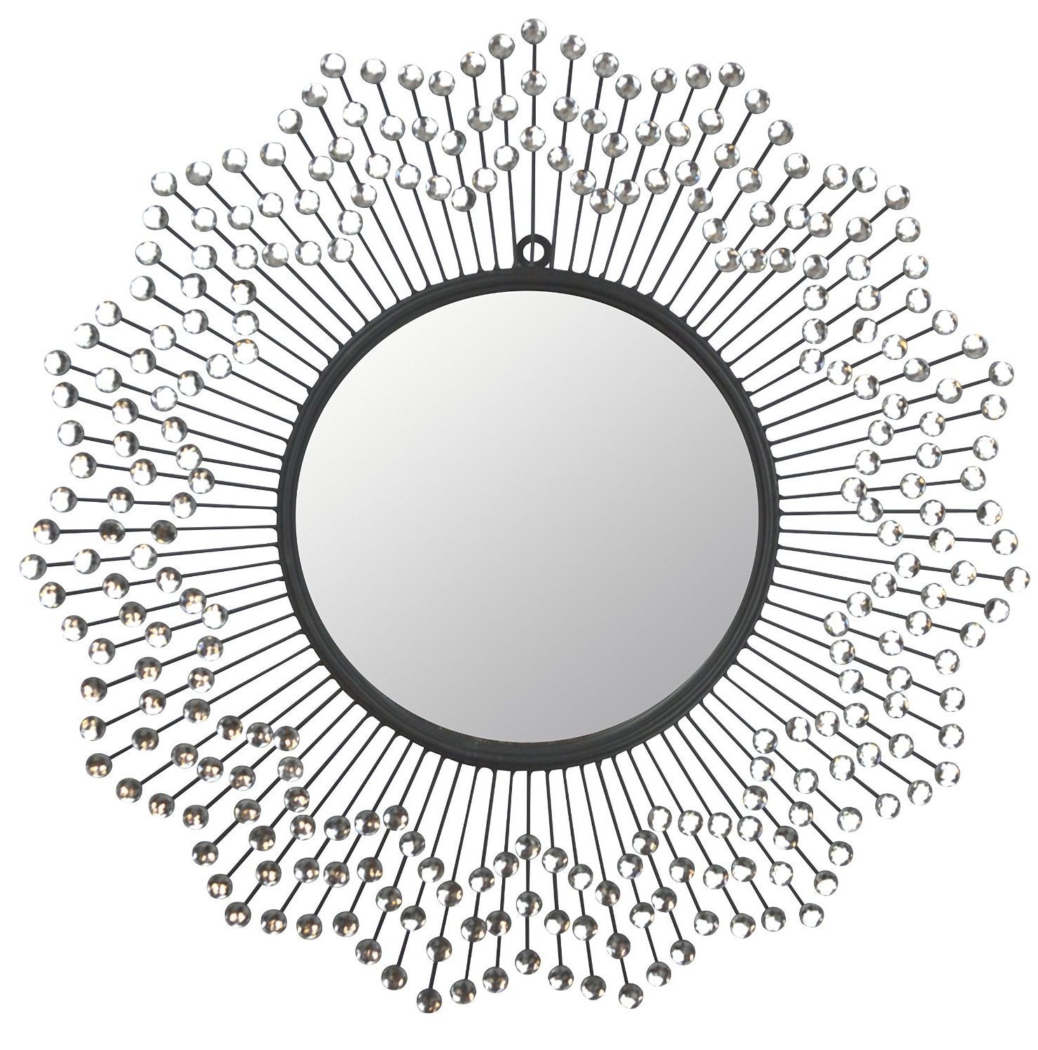 Lulu Décor, Celebration Metal Wall Mirror, Frame 24”, Round Decorative  Mirror For Living Room And Office Space Within Current Whimsical Wall Mirrors (View 20 of 20)