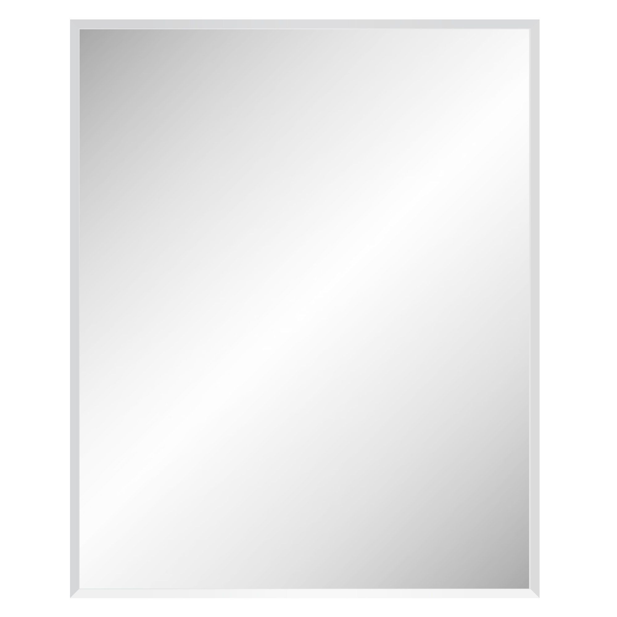 Marylee Rectangle Beveled Polish Frameless Wall Mirror With Inside Best And Newest Frameless Full Length Wall Mirrors (View 19 of 20)