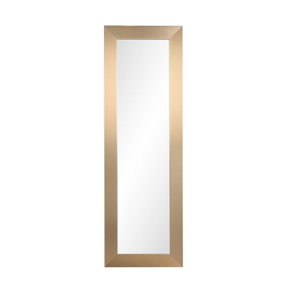 Mid Century Champagne Slim Accent Mirror Throughout Most Up To Date Slim Wall Mirrors (View 12 of 20)