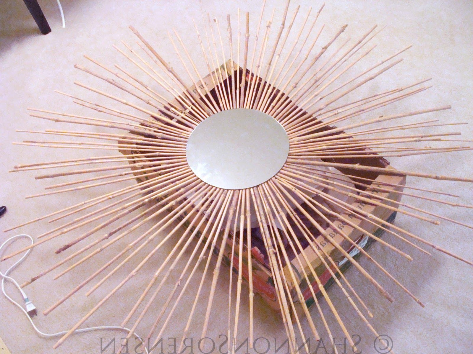 Mirror: Make Funky Sunburst Mirror Diy For Home Interiors — Villa With Most Popular Diy Wall Mirrors (View 20 of 20)