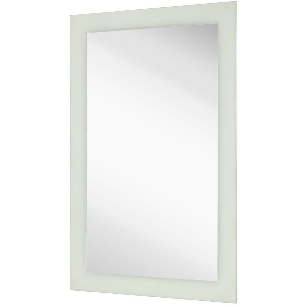 Modern Rectangle Wall Mirrors Inside Newest Details About Large Frosted Edge Modern Rectangular Wall Mirror (View 10 of 20)