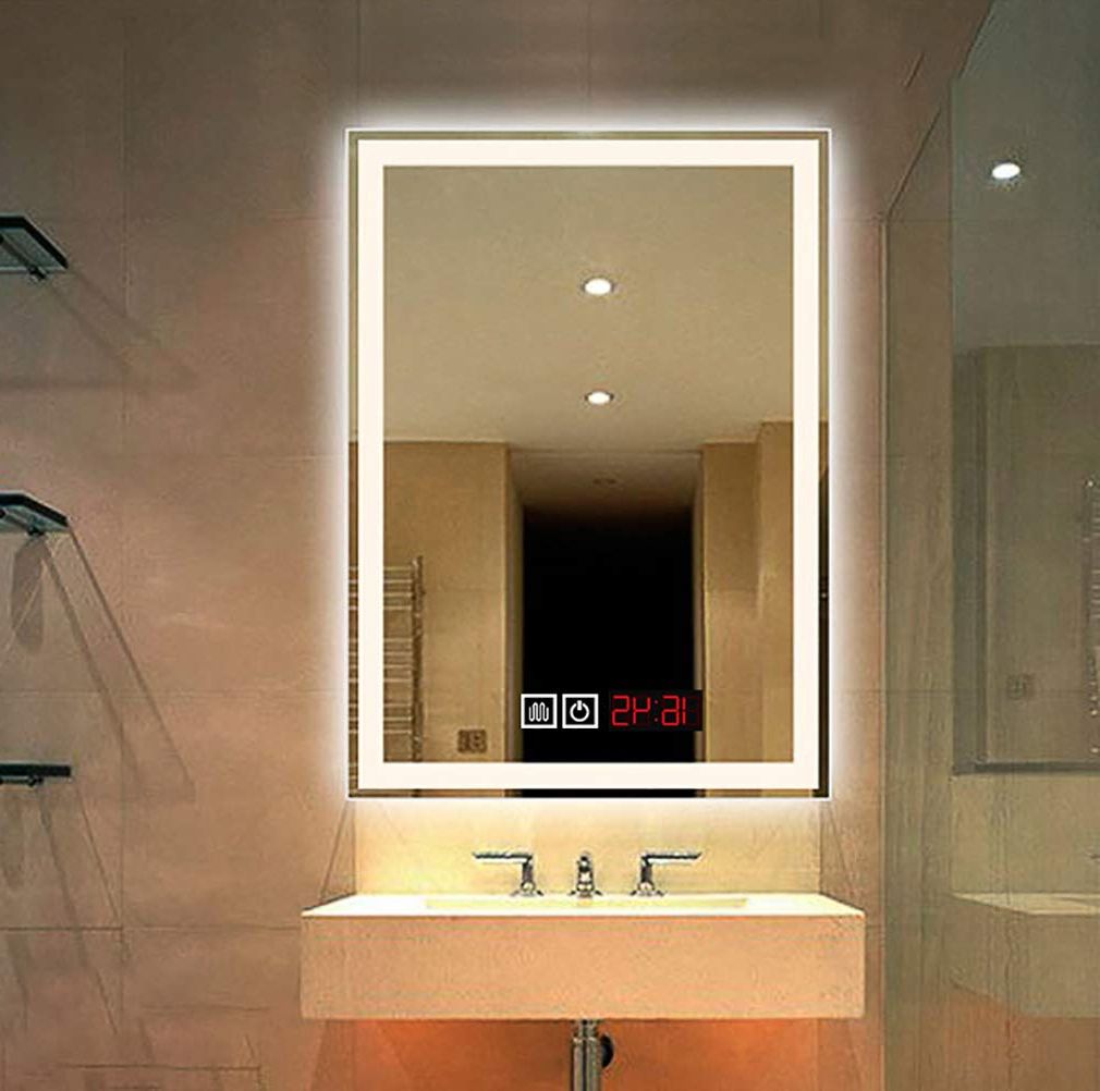 Most Popular Amazon: Creative Air Bathroom Lighted Makeup Mirror 25x37 Inches Throughout Entire Wall Mirrors (View 17 of 20)
