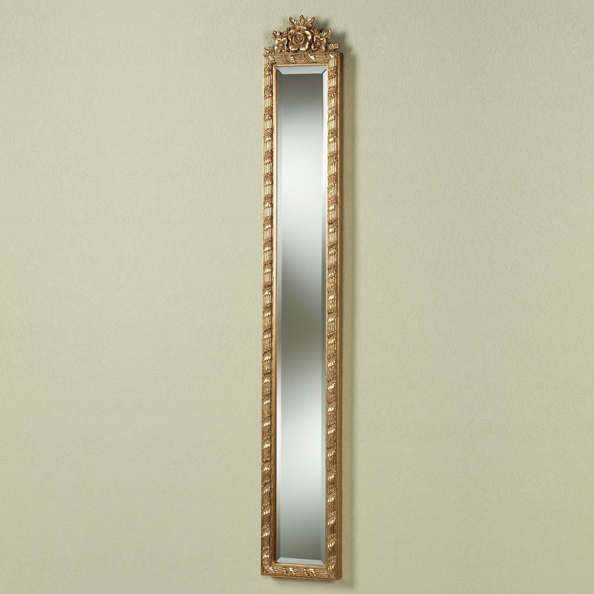 Most Popular Antique Wall Mirrors With Giuliana Antique Gold Floral Wall Mirror Panel (View 13 of 20)