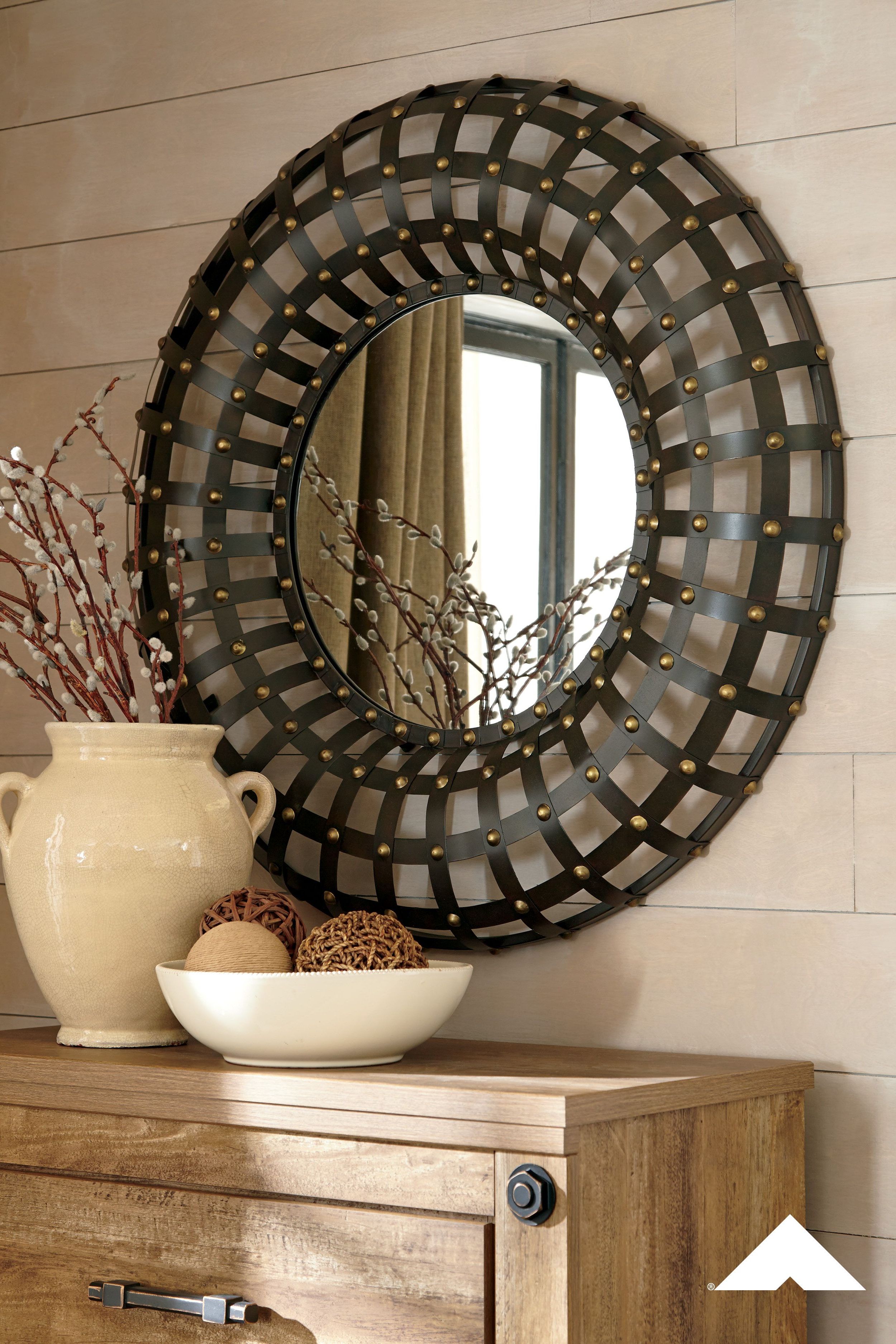 Most Popular Ogier – Brown/gold Finish – Accent Mirror In  (View 2 of 20)