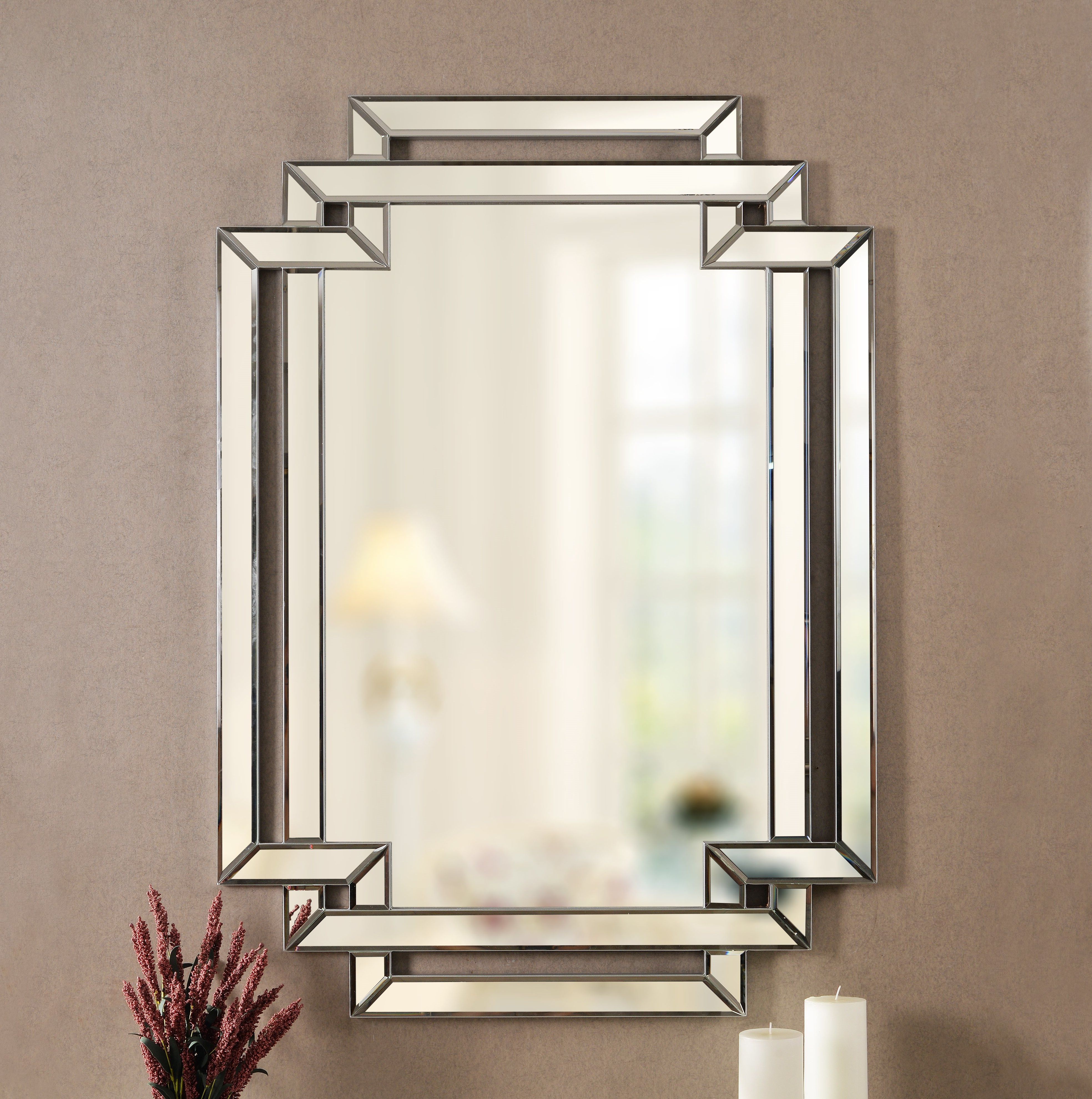 Most Popular Seren Traditional Beveled Accent Mirror For Traditional Beveled Accent Mirrors (View 1 of 20)