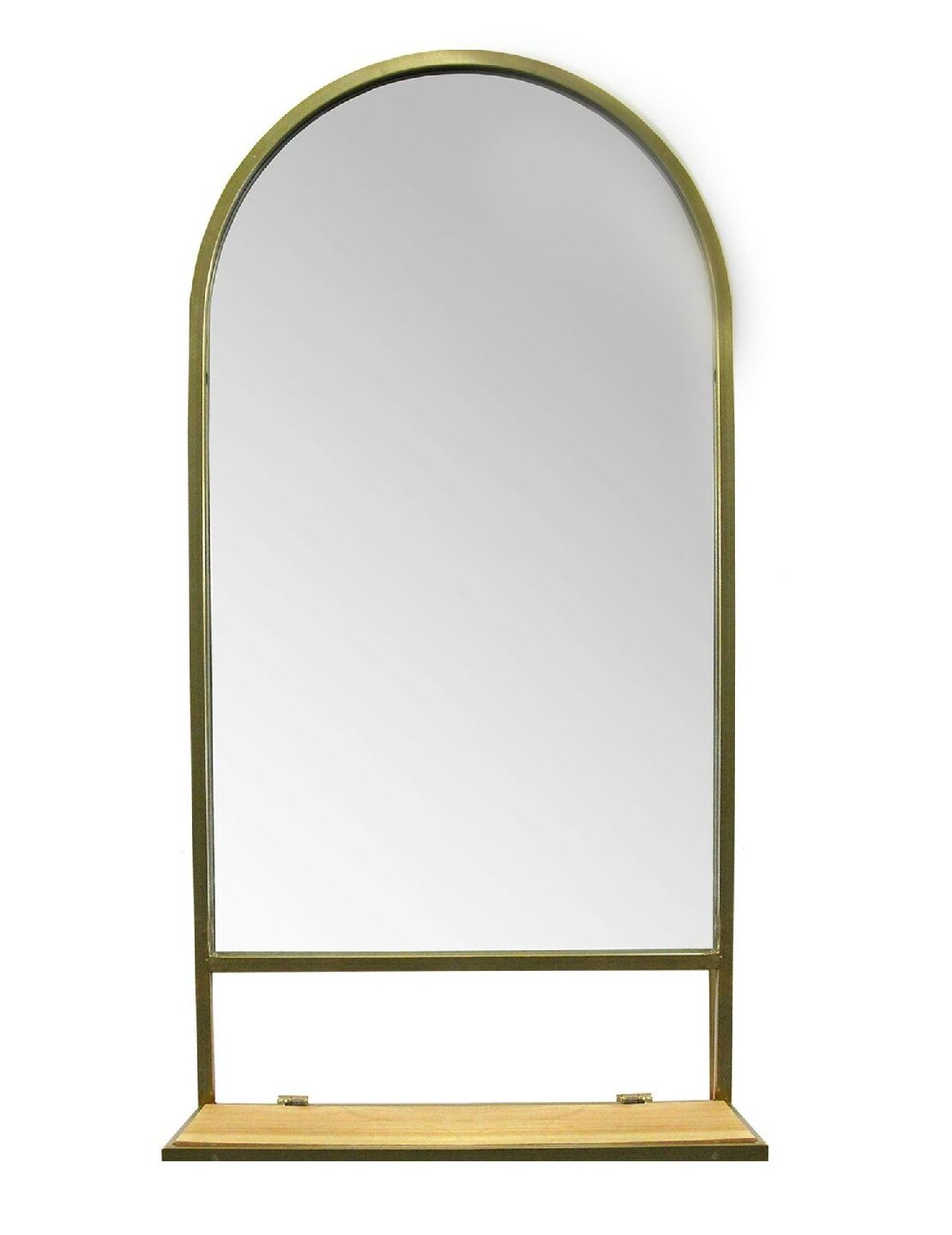 Most Recent Koeller Industrial Metal Wall Mirrors Inside Leroux Modern With Shelves Accent Mirror (View 17 of 20)