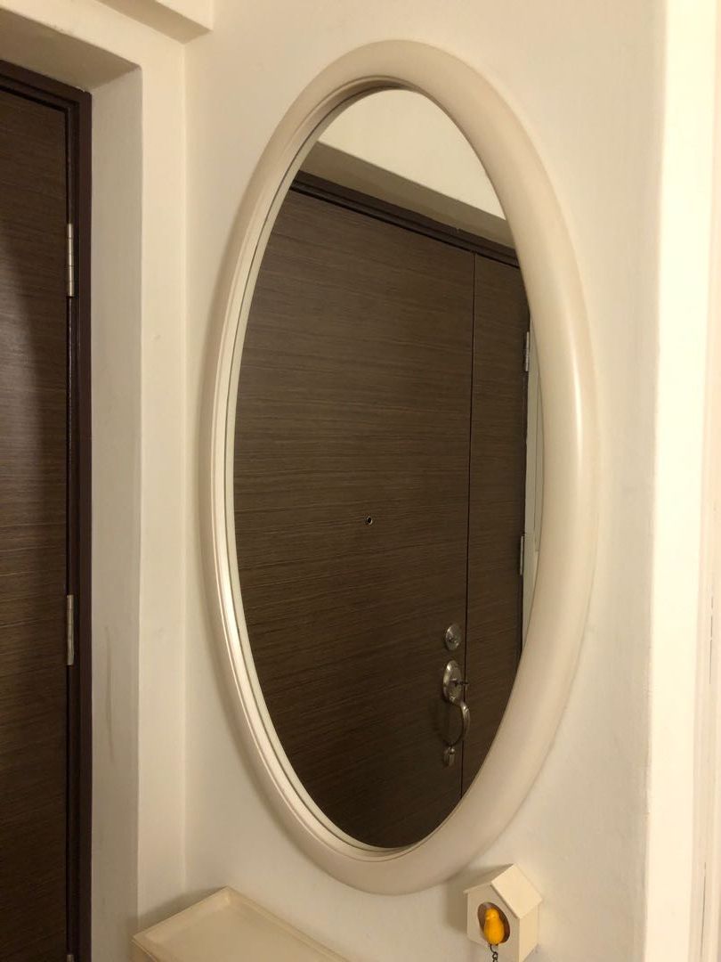 Most Recently Released Oval Shaped Wall Mirrors With Wall Mirror White Oval Shaped, Furniture, Home Decor, Others (View 9 of 20)