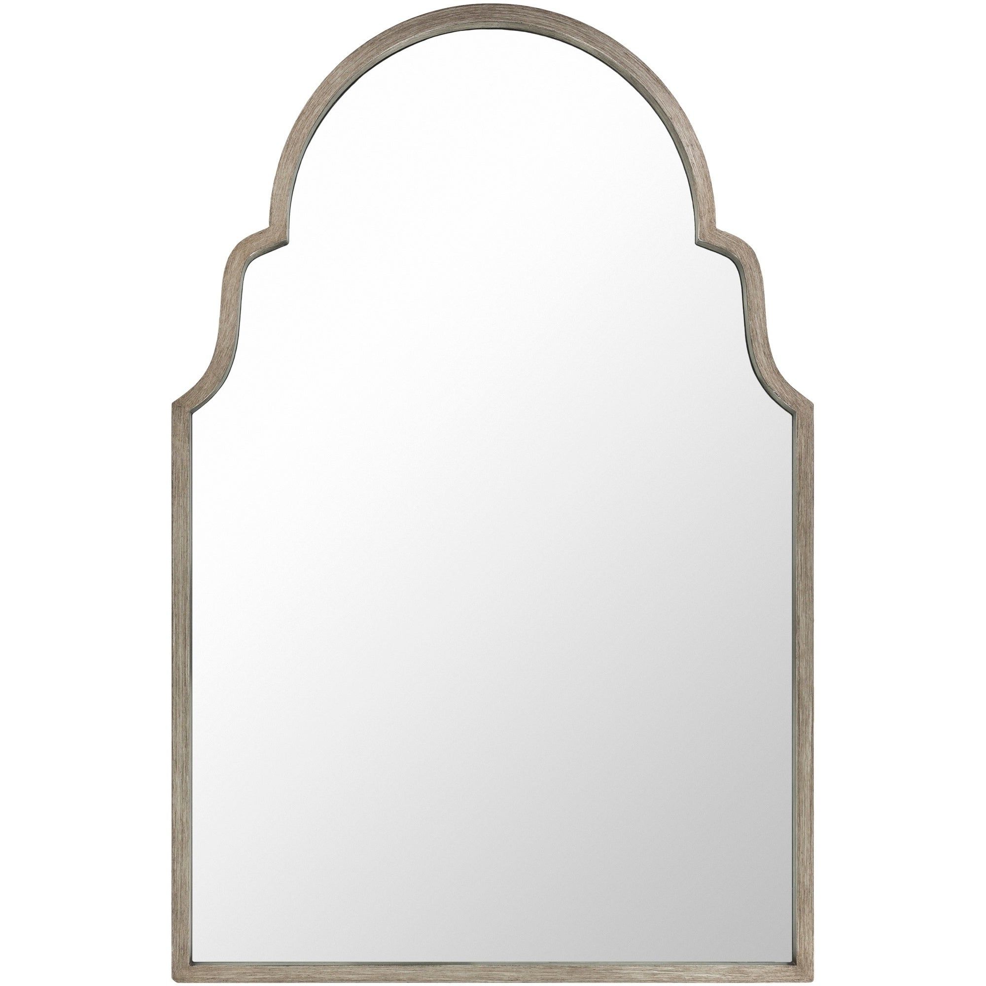 Most Recently Released Reyansh Antiqued Silver Arched Wall Mirror – 28.3" X  (View 2 of 20)