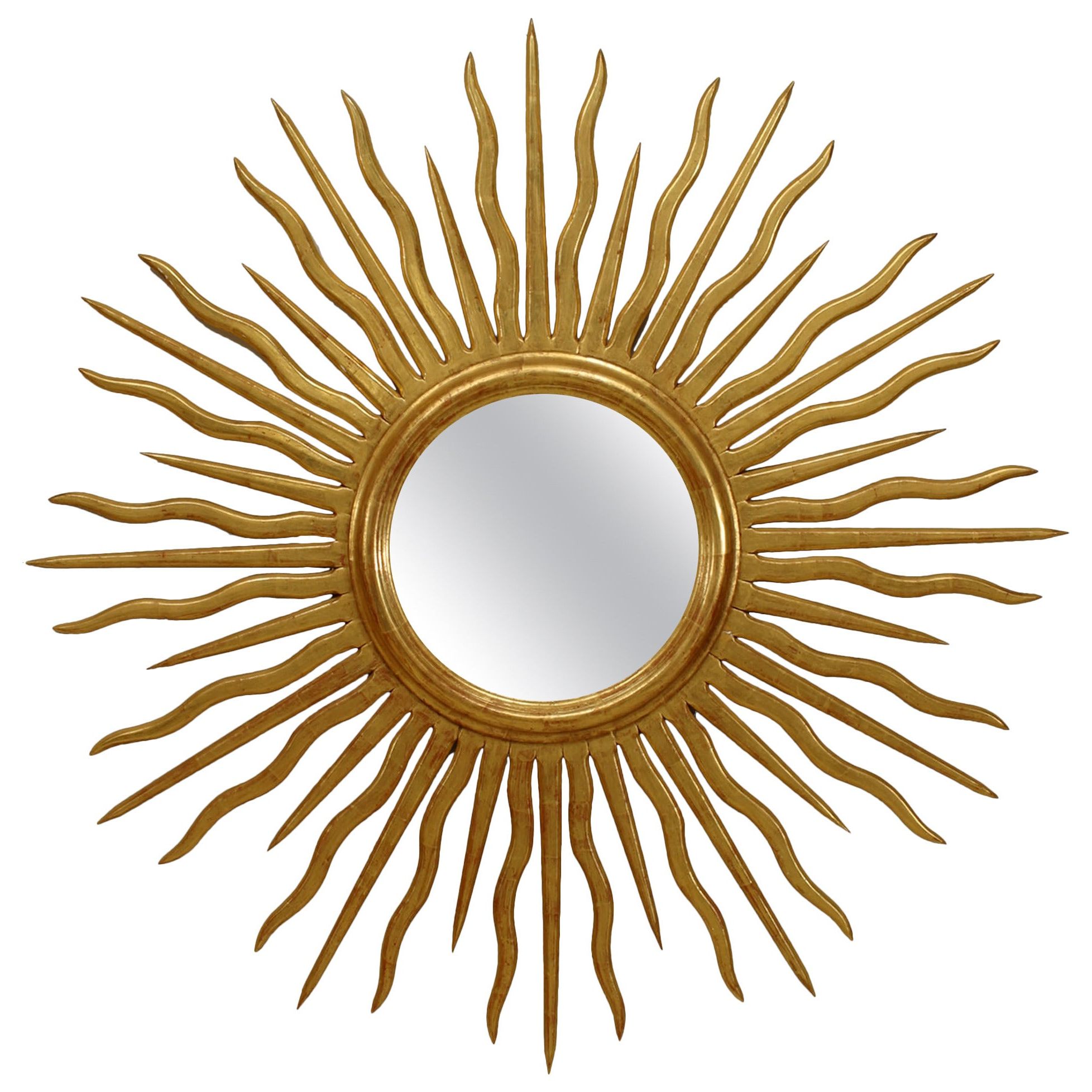 Most Recently Released Sunburst Wall Mirrors Pertaining To French Art Moderne Style Giltwood Sunburst Wall Mirror (View 5 of 20)