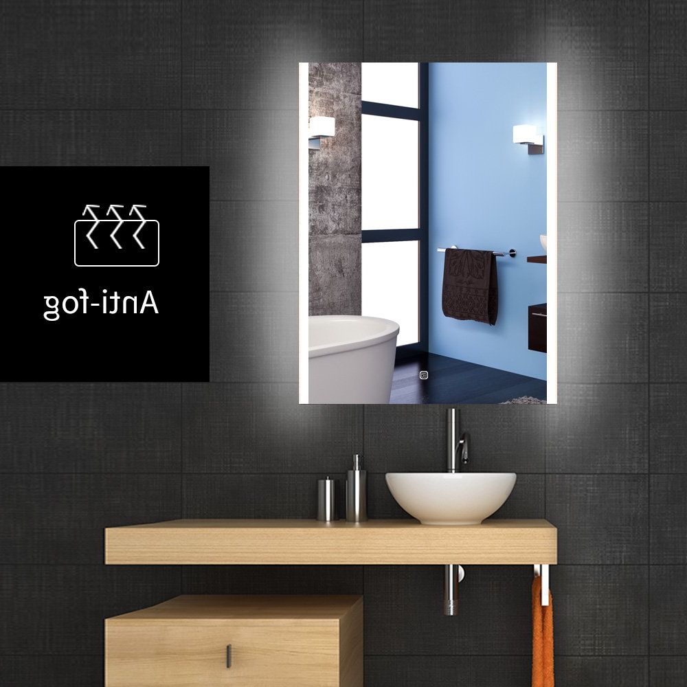 Most Recently Released Willanfs 24" X 32" Bathroom Makeup Wall Mirror, Backlit Wall Mounted Led  Lighted Vanity Bathroom Throughout Makeup Wall Mirrors (View 20 of 20)